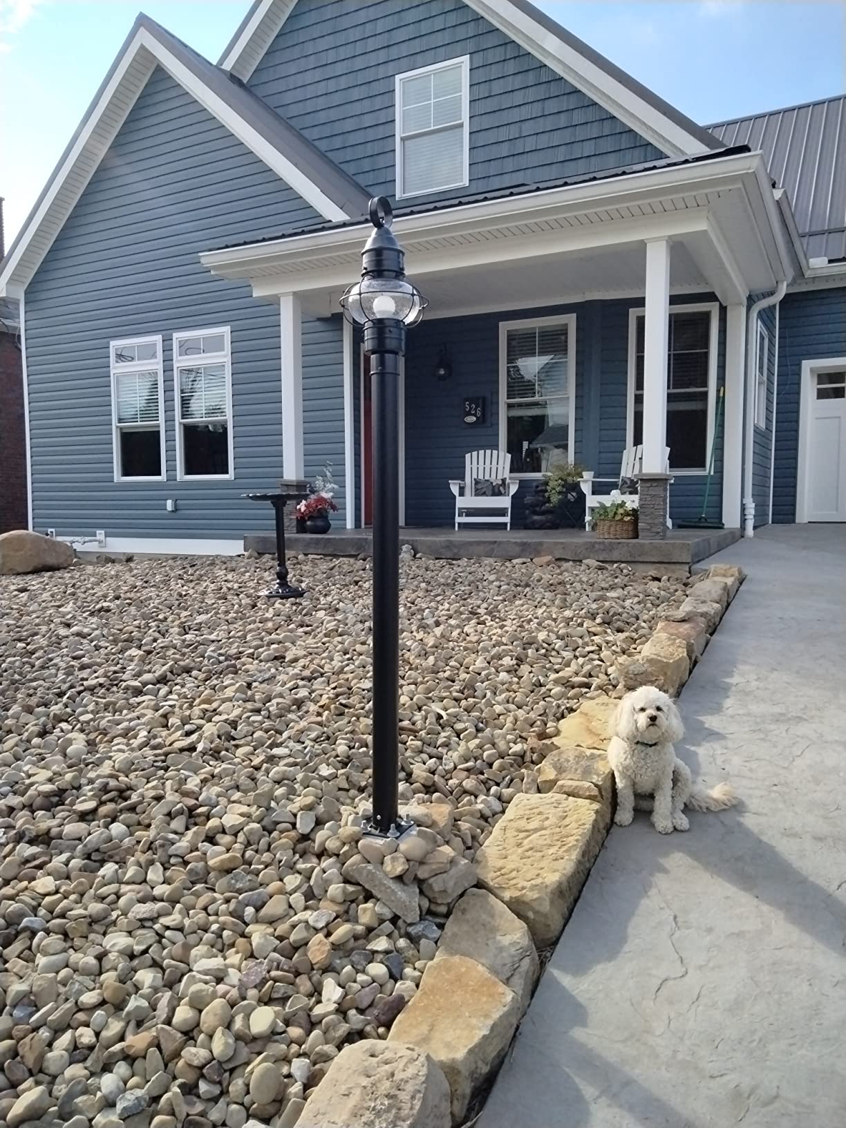Designers Fountain Outdoor Lamp Post Light Fixture, Classic Rustic Finish, Weather Resistant, Exterior Lantern for Yard, Garden, Patio, Porch, Driveway, Walkway, Nantucket 1766-RT customer photo 2