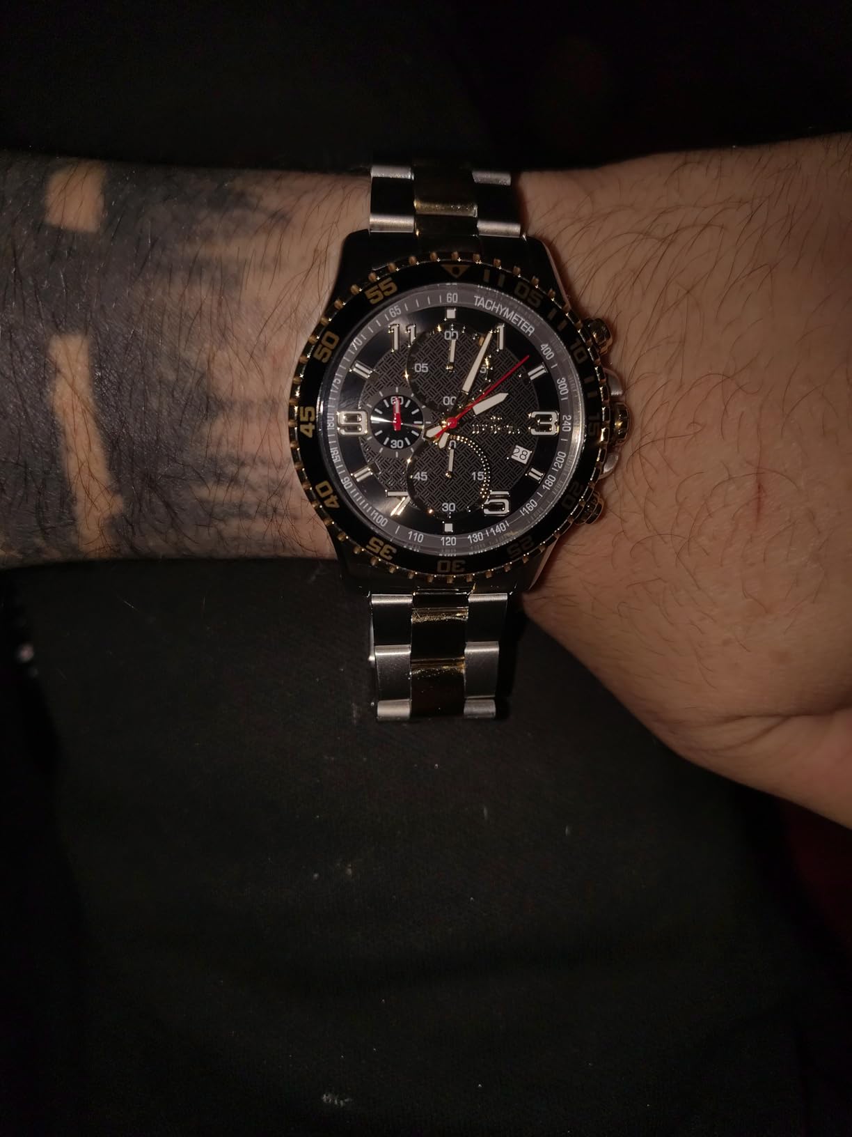 Seiko Men's Specialty Chronograph Textured Dial Stainless Steel Watch customer photo 1