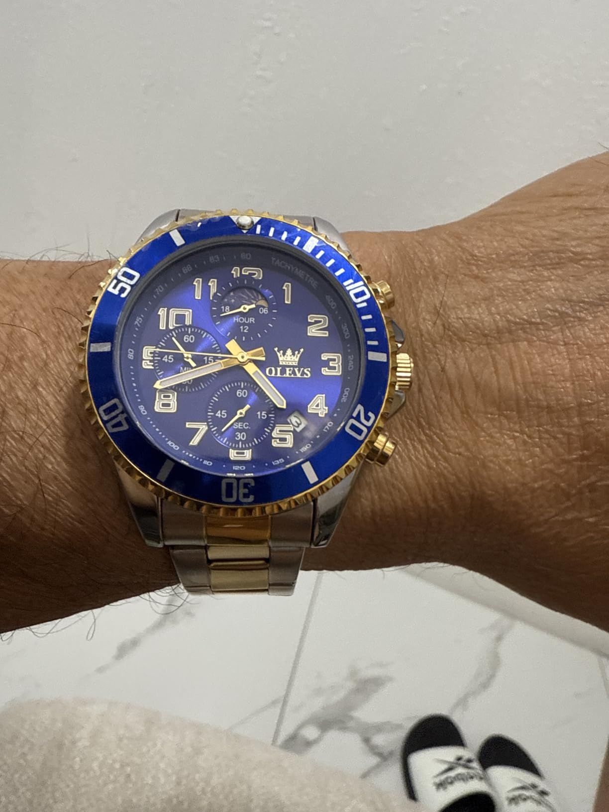 Seiko Men's Specialty Chronograph Textured Dial Stainless Steel Watch customer photo 2