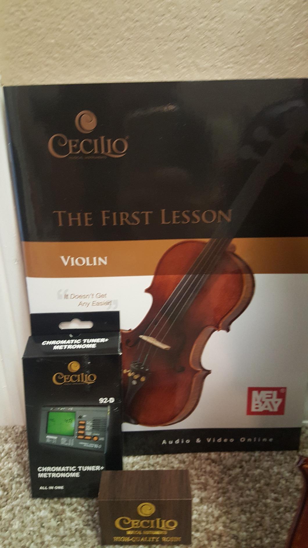 Cecilio 1/4 Size Acoustic Violin Set, Solid Wood Body with Bow & Case customer photo 1