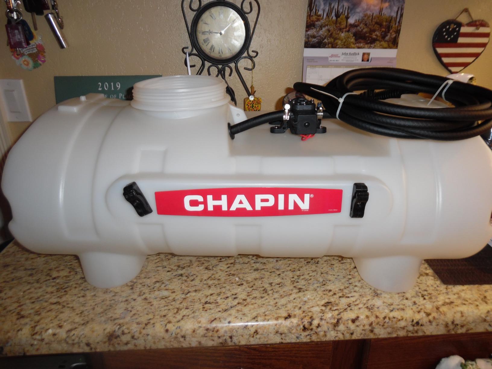 Chapin 97200E Made in the USA 15 Gallon ATV/UTV 12 Volt Mounted Spot Sprayer With 6 Inch Wide Mouth, High Performing 12 V Diaphragm Pump and Filtration System and 18 Inch Spray Wand, Translucent White customer photo 1