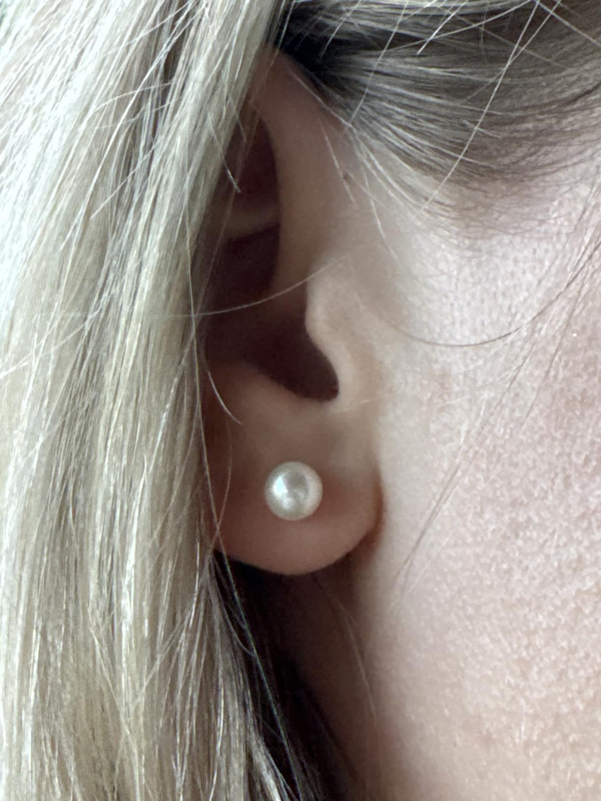 Real Pearl Stud Earrings for Women, 14K Gold Genuine AAA Cultured Japanese Akoya Pearls, Classic Round White Pearl Earrings Jewelry Gift for Women, Hypoallergenic Fine Jewelry customer photo 1