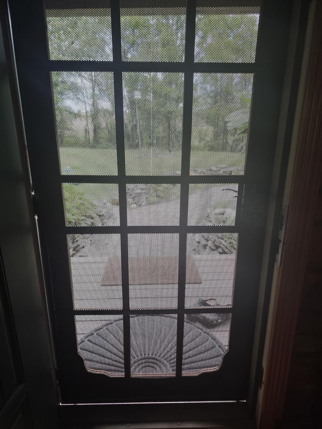 Prime-Line 3809BZ3068-I-WF Woodguard Steel Security Door, Bronze | Traditional Screen Door Style, Steel and Wood Construction, Non-Handed, Single Pack customer photo 1