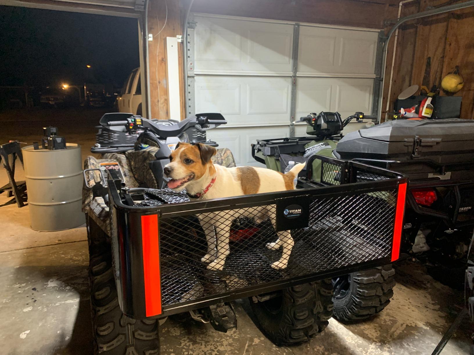 Rear ATV Cargo Carrier Basket, 150 lb Capacity, Titan Ramps customer photo 2