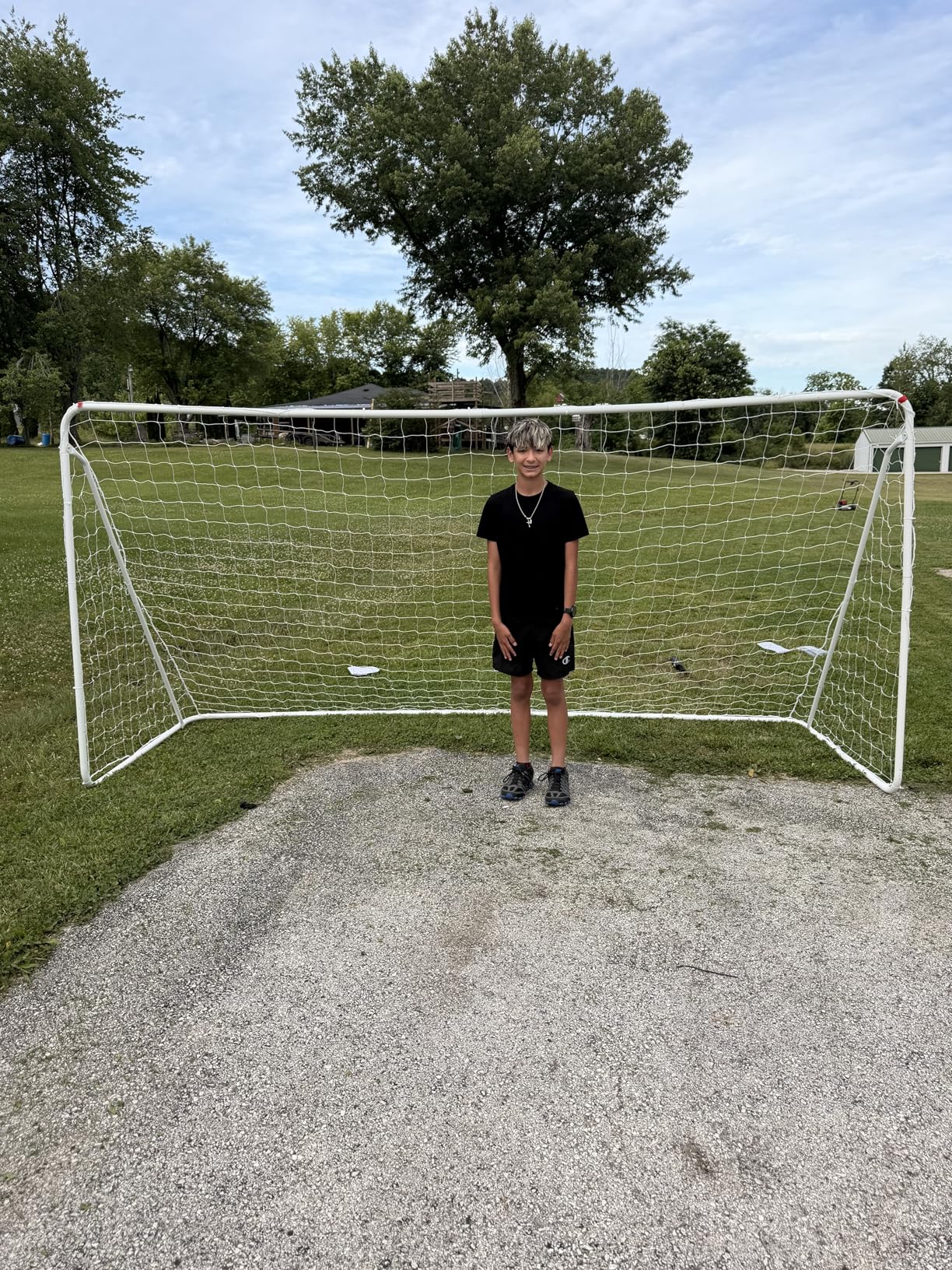 ZENY Portable Soccer Goal for Backyard,12x6 / 10x6.5 / 8x5 / 6x4 ft Youth Adults Soccer Net and Frame for Home Backyard Practice Training Goals customer photo 1