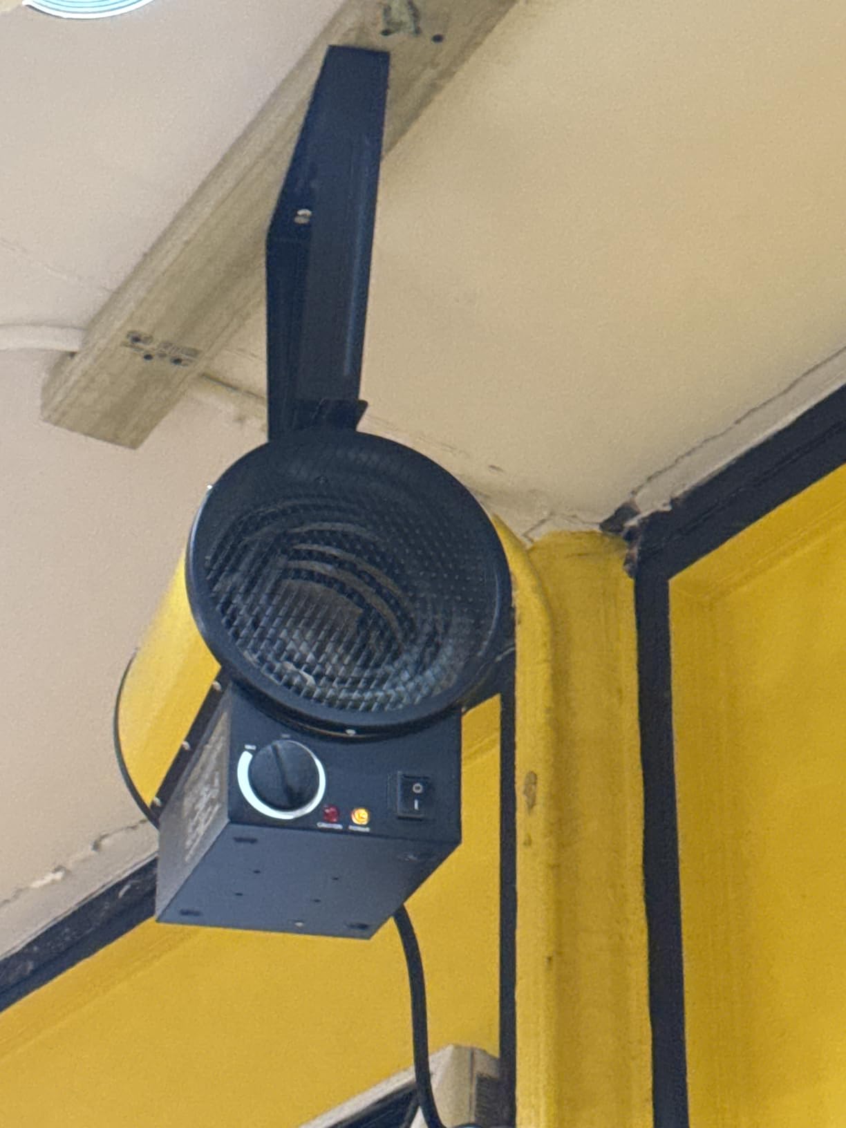Dura Heat EUH5000 Electric Forced Air Heater 16,400 Btu, Yellow | 6-30P Plug, Electric Industrial Garage Heater, Workshop, Wall & Ceiling Mount, Steel Body, Thermostat, Overheat Shut Off customer photo 1