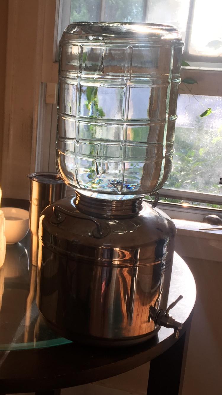 Sansone NSF Stainless Steel Water Dispenser Container with Spigot, 3.96 gallon jug (15 Liter) customer photo 2