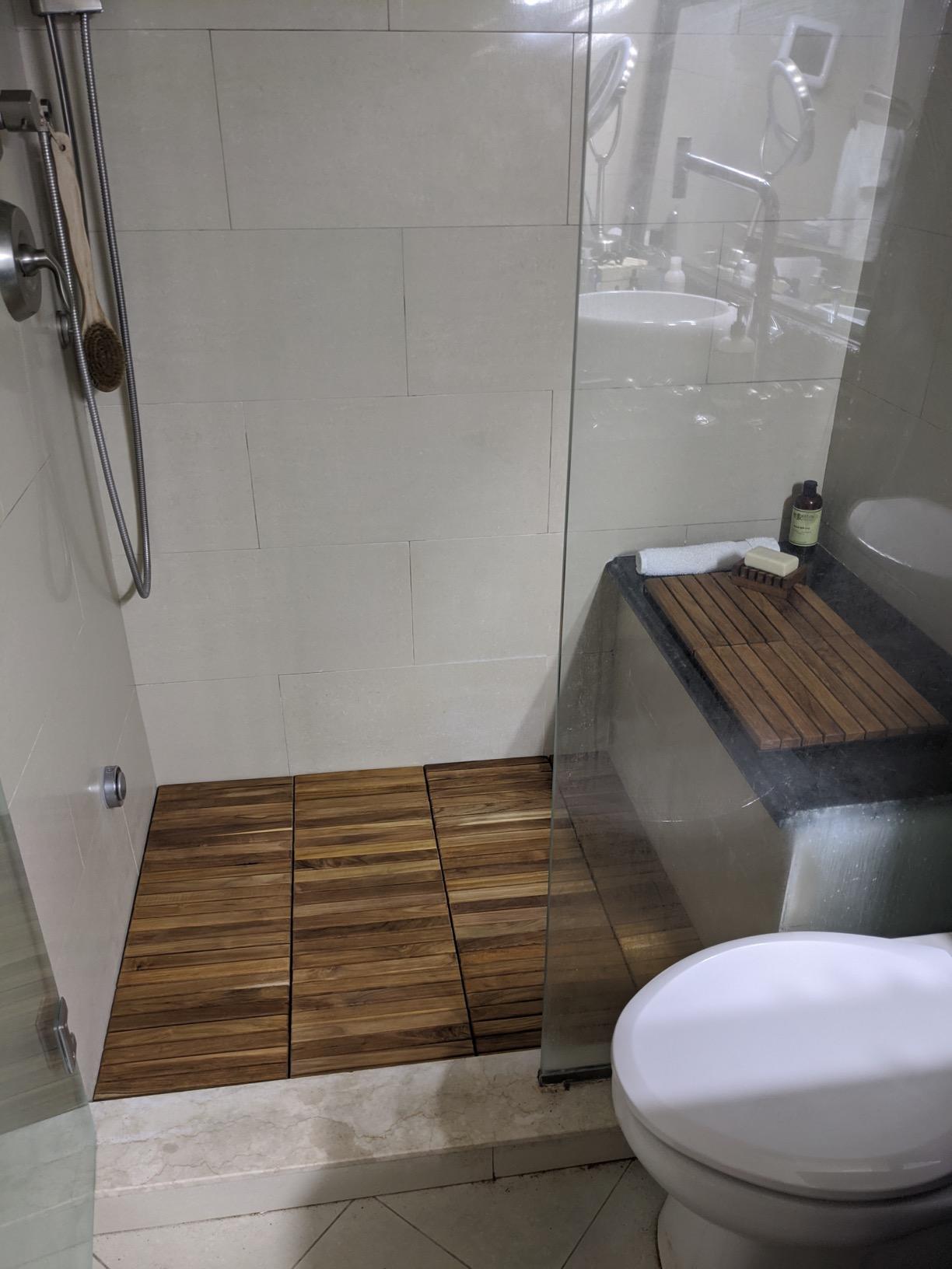 Bare Decor EZ-Floor Interlocking Flooring Tiles in Solid Teak Wood Oiled Finish (Set of 10), Long 9 Slat customer photo 1