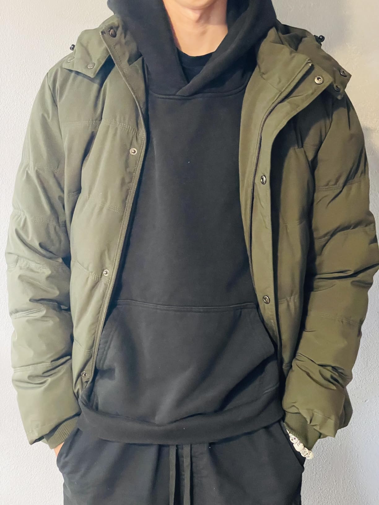 Wantdo Men's Hooded Winter Coat Warm Puffer Jacket Thicken Cotton Coat with Removable Hood customer photo 2