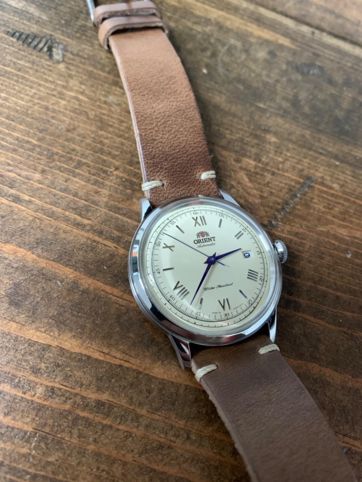 Self Winding Watch Classic Automatic Roma International Model Japanese Manufacturer's Guarantee Bambino New Model Cream Yellow customer photo 1