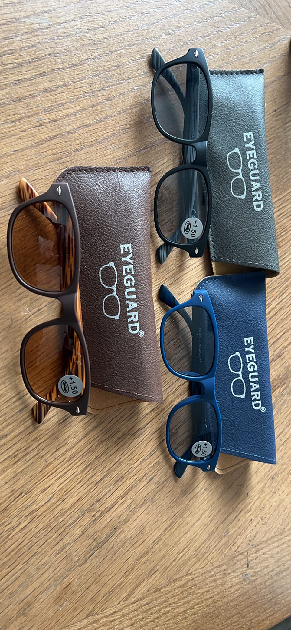 EYEGUARD 3 Pack Unisex Classic of Style Sunglasses Readers Outdoor Reading Glasses for Men and Women 1.50- Not Bifocals customer photo 1