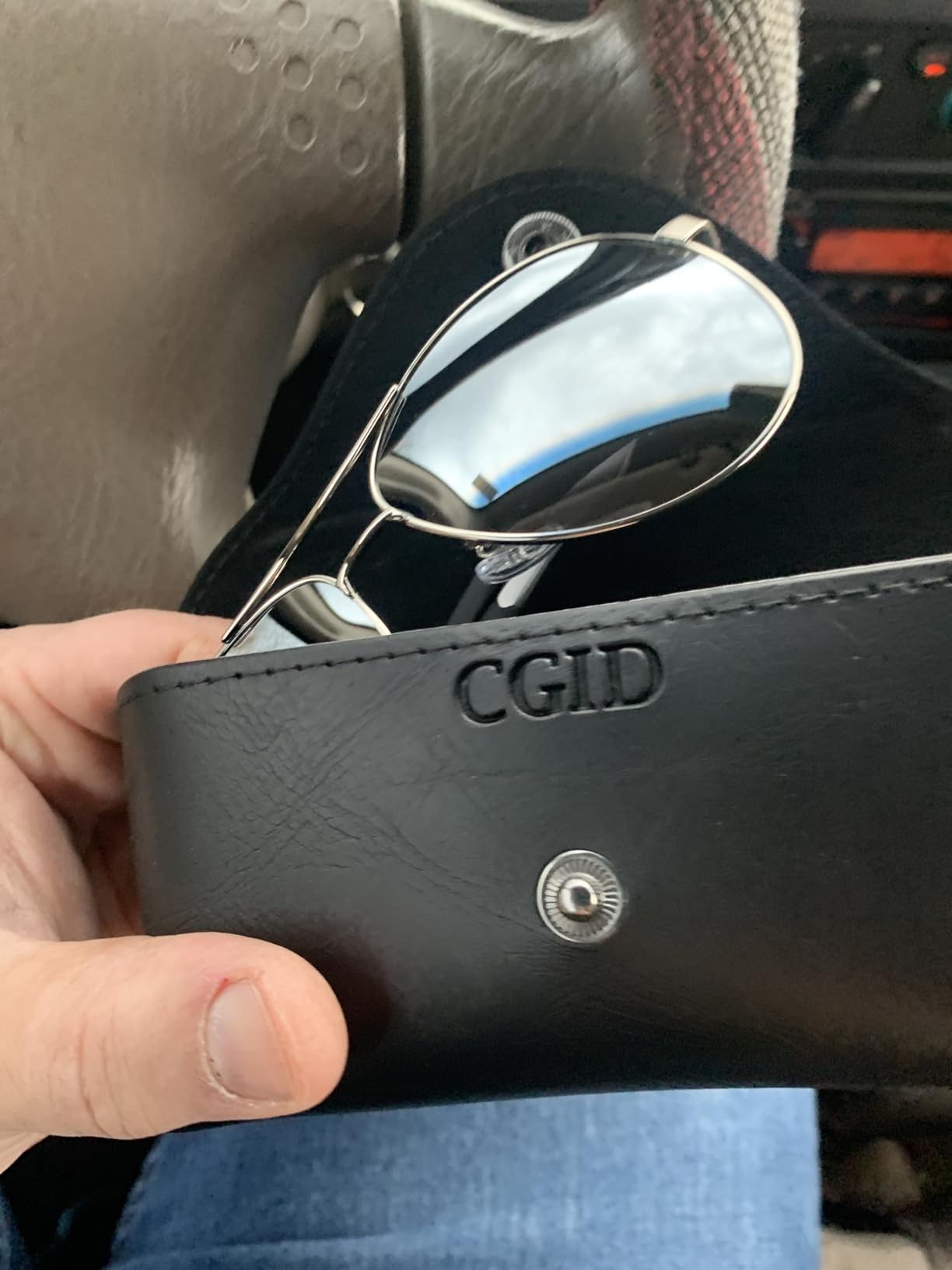 CGID GA61 Premium Al-Mg Alloy Pilot Polarized Sunglasses UV400, Full Mirrored Spring Hinges Sun Glasses for Men Women Shades customer photo 2