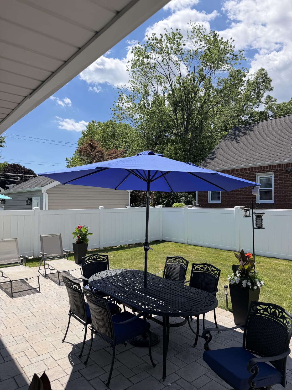 Best Choice Products 10ft Solar Polyester LED Lighted Patio Umbrella w/Tilt Adjustment and UV-Resistant Fabric - Tan customer photo 2