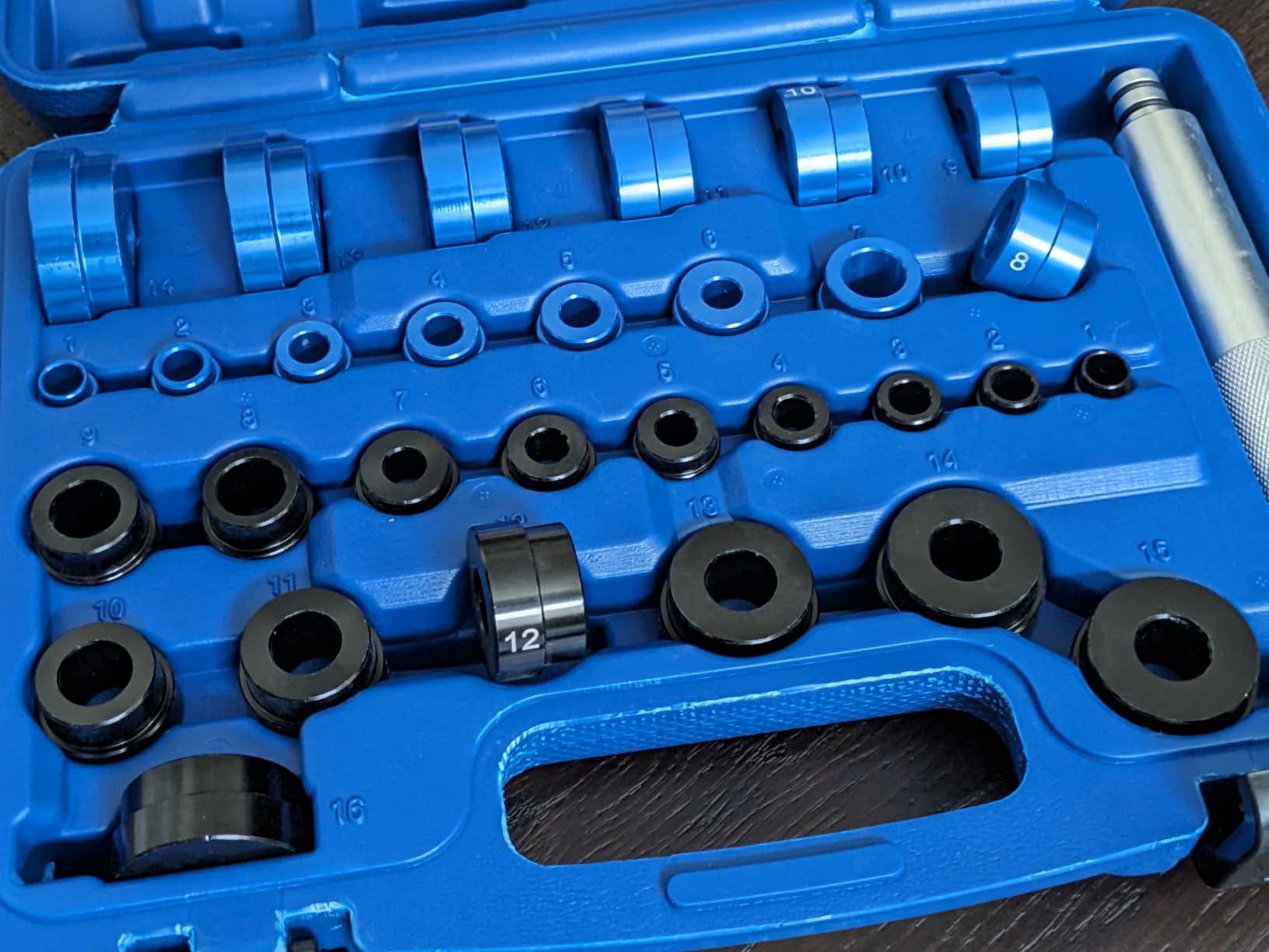 DASBET 10pcs Bearing Race and Seal Driver Set | Aluminum Bushing Press Kit with Seal Driver and 9 Adapters for Bearing Installation customer photo 2