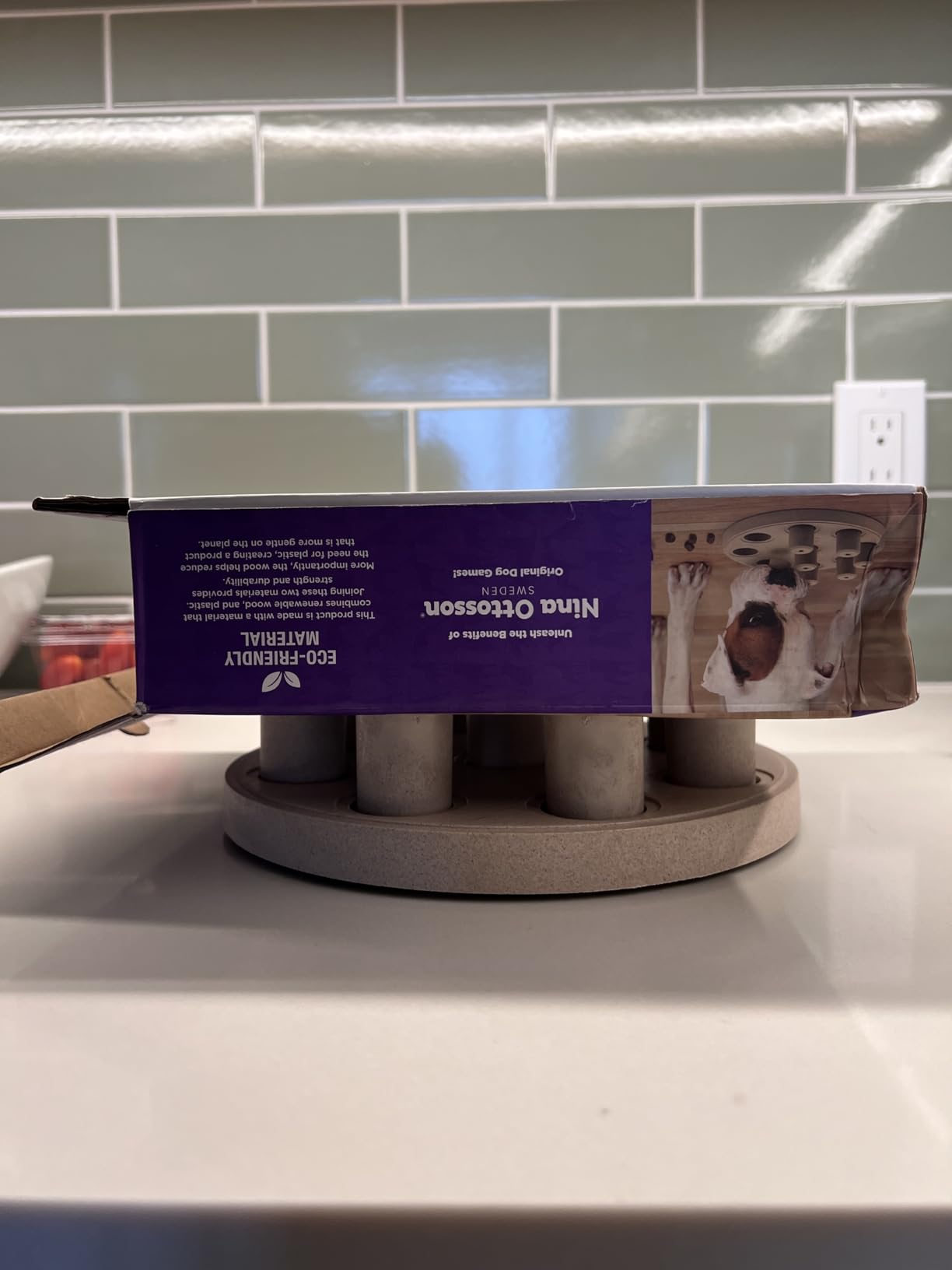 Outward Hound by Nina Ottosson Dog Treat Maze Dog Puzzle Enrichment Toy, Level 2 Intermediate, Green customer photo 1