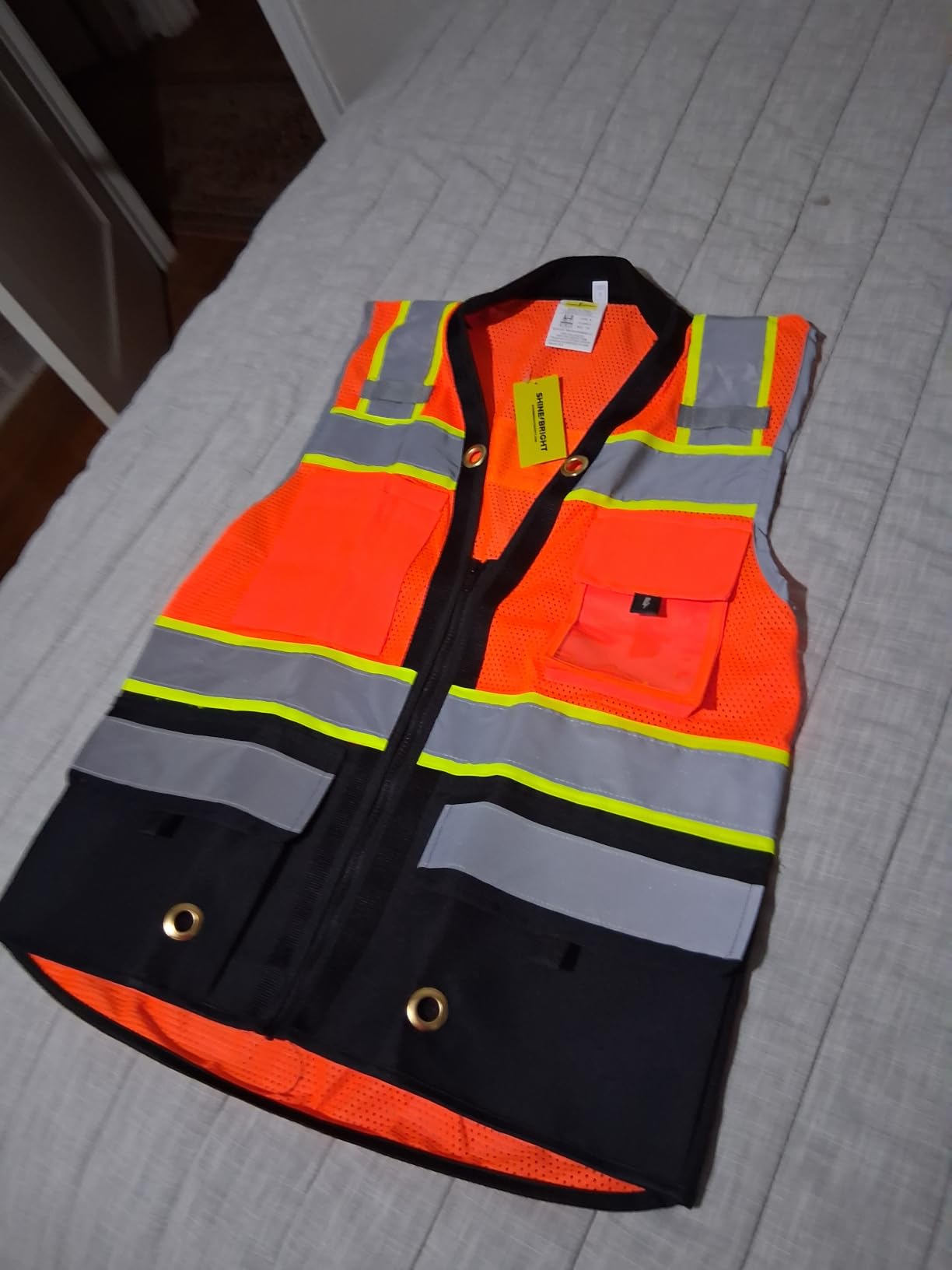 Shine Bright Safety Vest - High Visibility with Reflective Straps and Pockets - Premium, Soft, Durable, and Breathable customer photo 2
