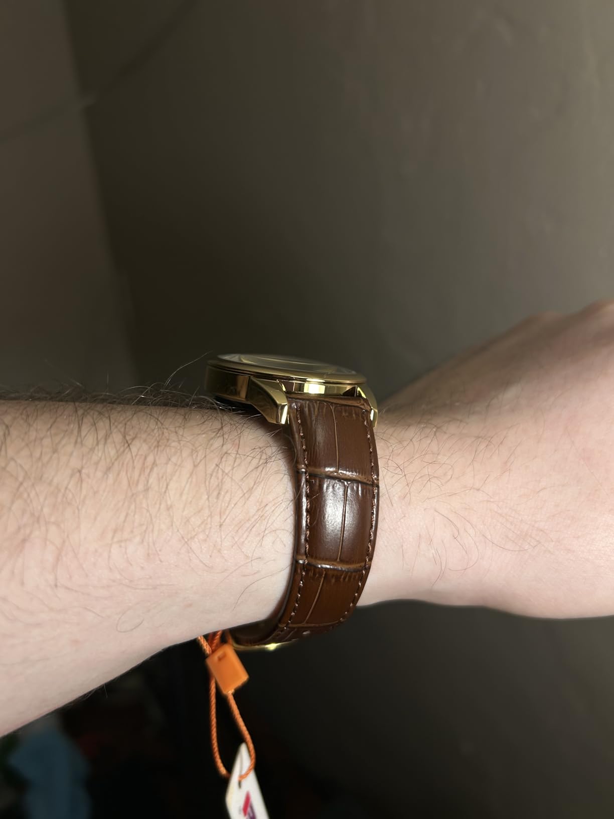SKMEI Business Men's Quartz Wristwatches Roman Numeral Leather Band Casual Water Resist Analog Watches customer photo 2