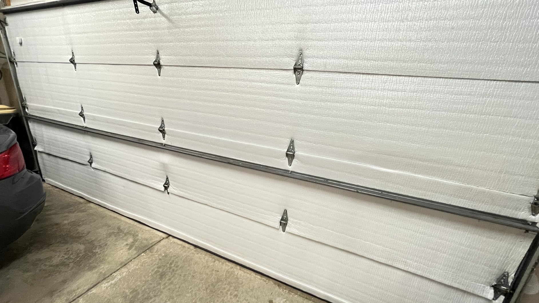 NASA TECH White Reflective Foam Core 2 Car Garage Door Insulation Kit 18FT (WIDE) x 8FT (HIGH) R Value 8.0 Made in USA New and Improved Heavy Duty Double Sided Tape (ALSO FITS 18X7) customer photo 1