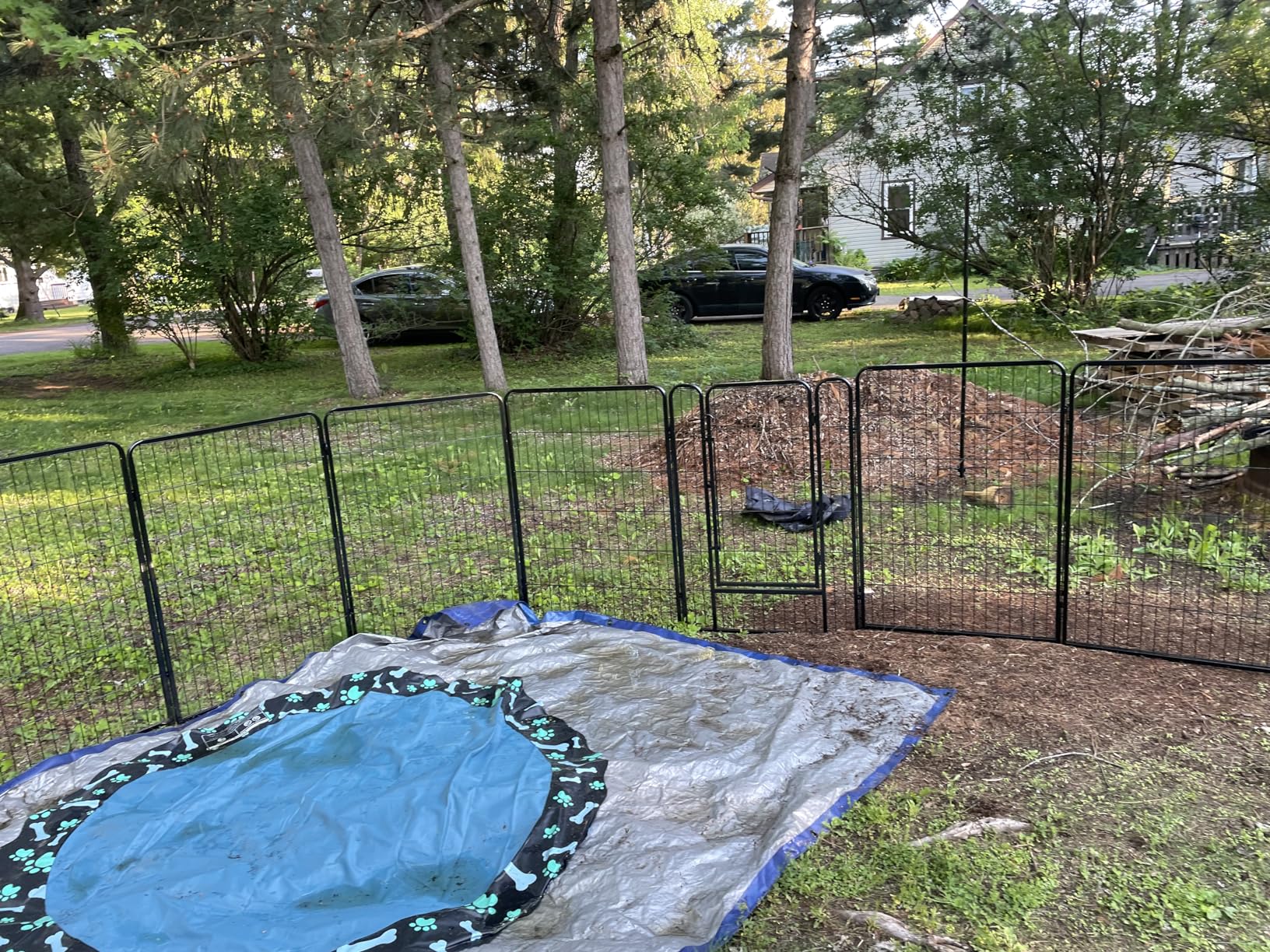 Yaheetech Dog Playpen, 40 Inch 8 Panels Heavy Duty Metal Pet Fence for Indoor Puppy Exercise Pen for RV Camping/Yard/Garden, Black customer photo 1