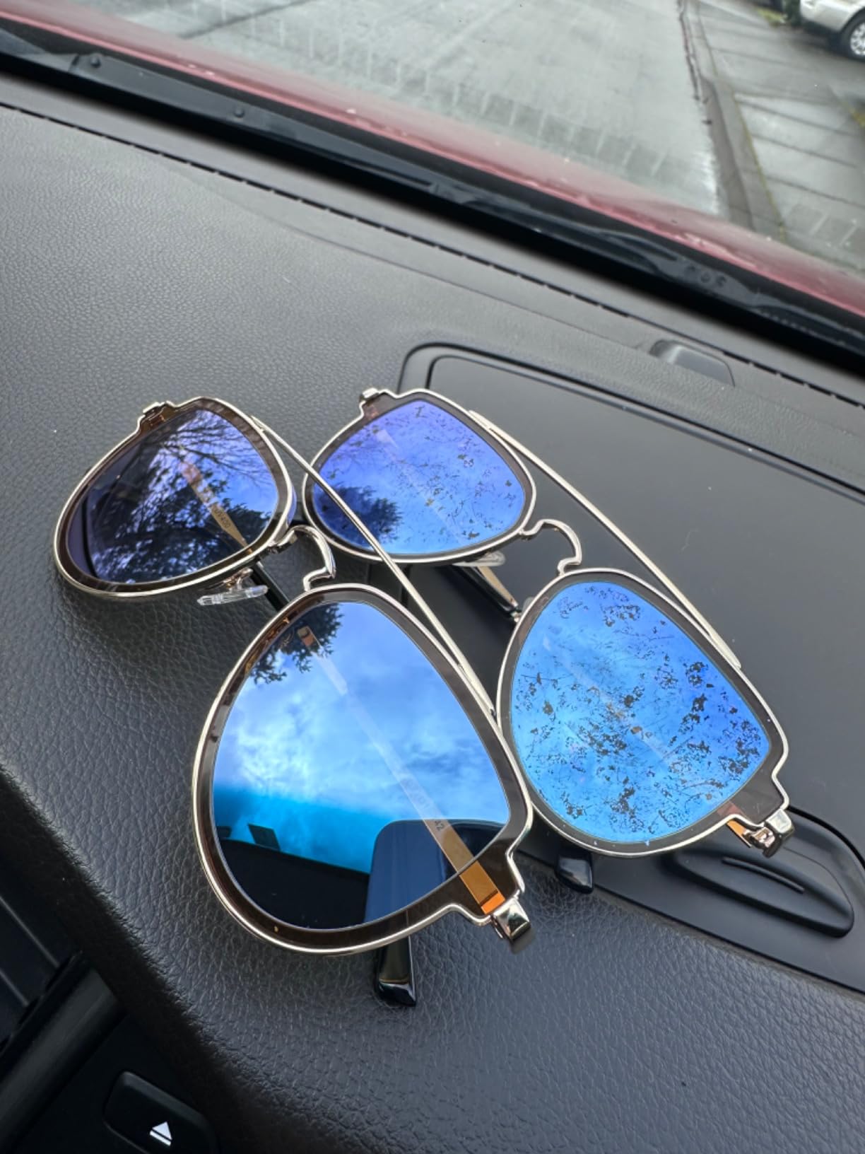 SOJOS Retro Aviator Polarized Double Bridge Sunglasses for Men Women Mirrored Lens SJ1051 customer photo 2