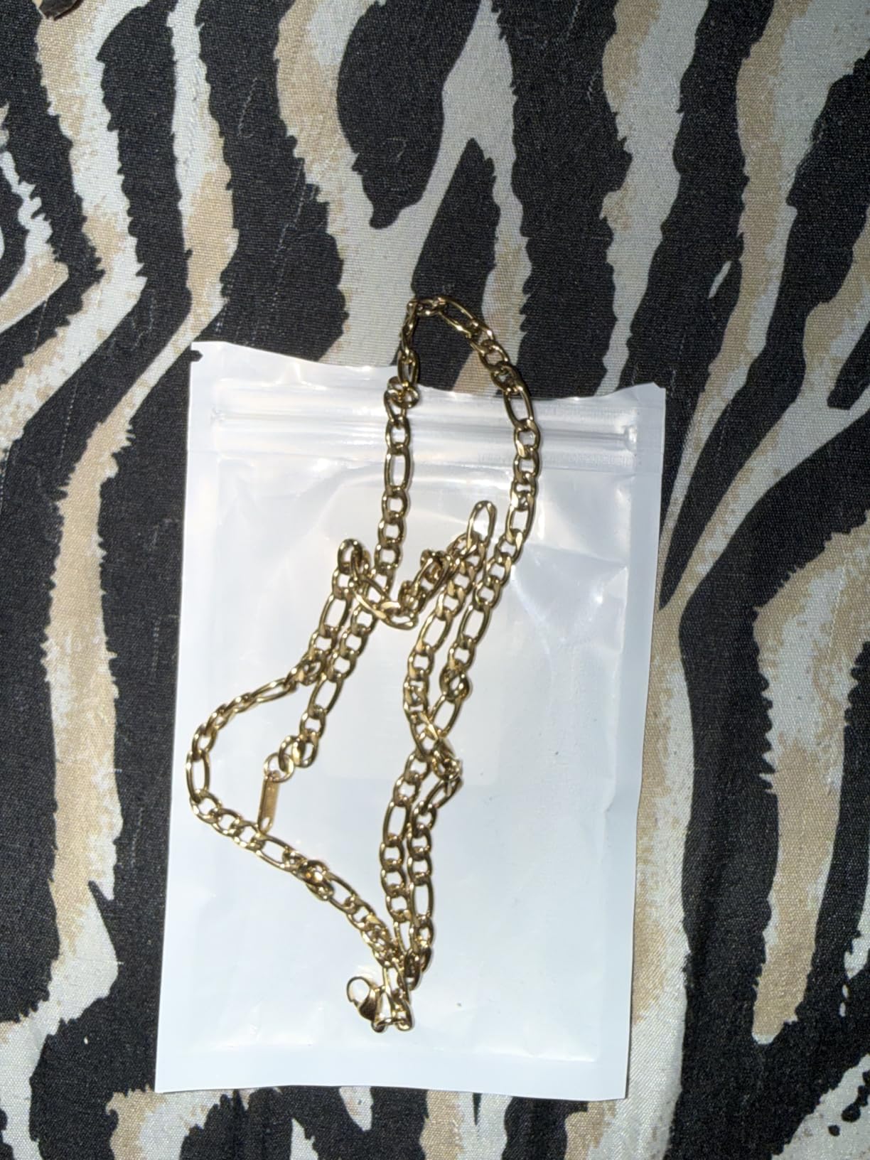 HZMAN Men Women 24k Real Gold Plated Figaro Chain Stainless Steel Necklace, Wide 3mm 5mm 7mm 9mm customer photo 2