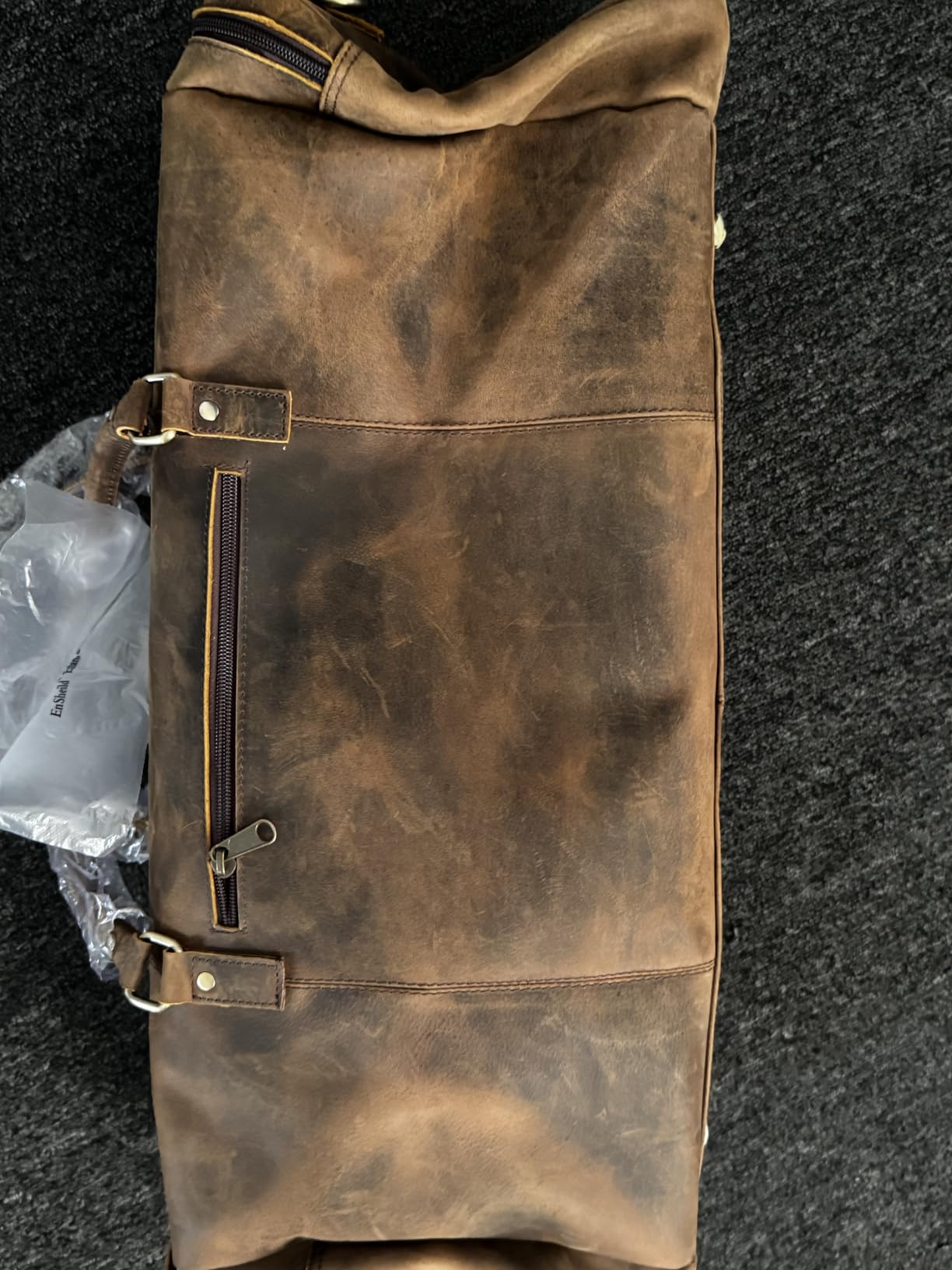 28 inch Duffel Bag Travel Sports Overnight Weekend Leather Duffle Bag for Gym Sports Cabin Holdall bag (Distressed Brown) customer photo 1
