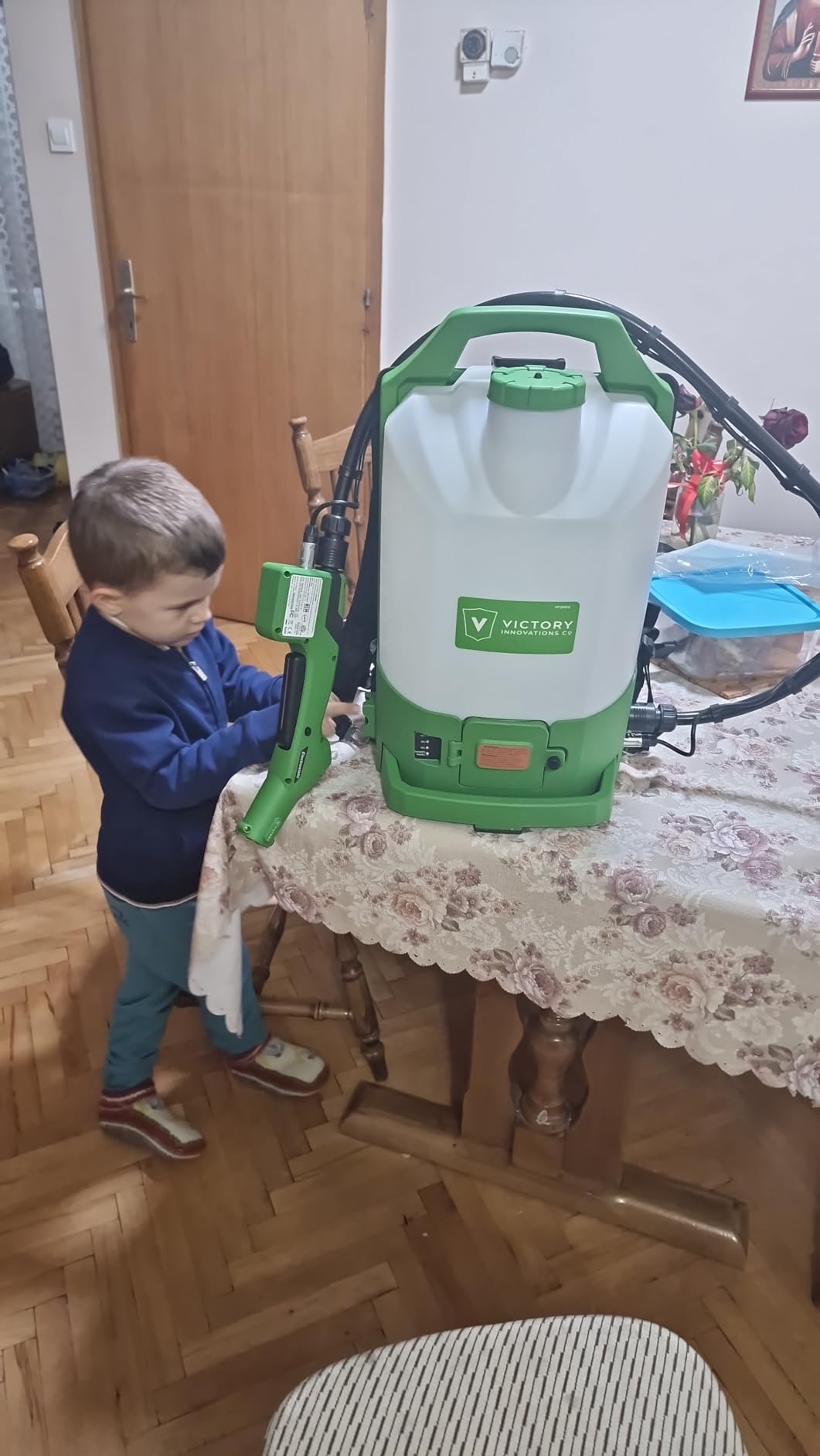 Victory Innovations Cordless Electrostatic Backpack Sprayer Machine for Disinfectants, Sanitizer, Cleaning (VP300ES) customer photo 1