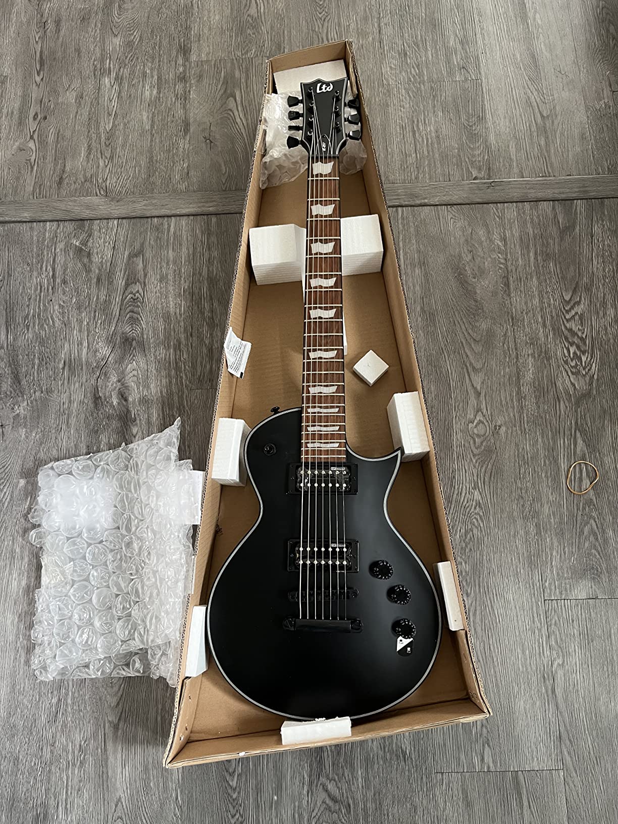ESP LTD EC-257 7-String Electric Guitar - Black Satin customer photo 2