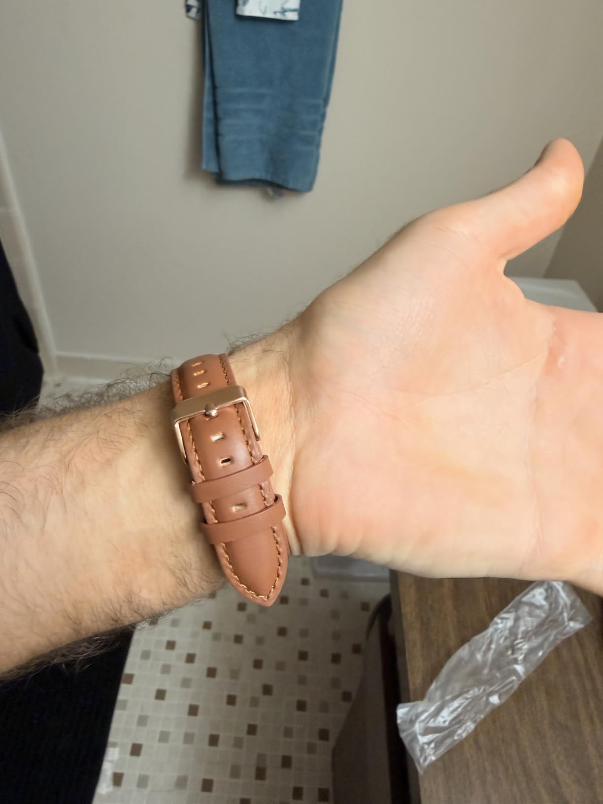 Infantry MDC Mens Minimalist Watch - 6.5mm Ultra Thin Business Casual Wrist Watches for Men,Big Face Analog Quartz Watch with Brown Leather Band, Professional Man's Gift customer photo 2