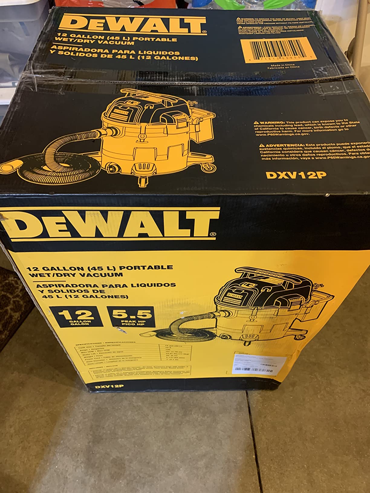 DEWALT DXV16PA 16 Gallon Poly Wet/Dry Vac/Acc, 6.5HP Shop Vacuum Wet/Dry for Jobsite/Workshop, Yellow customer photo 2