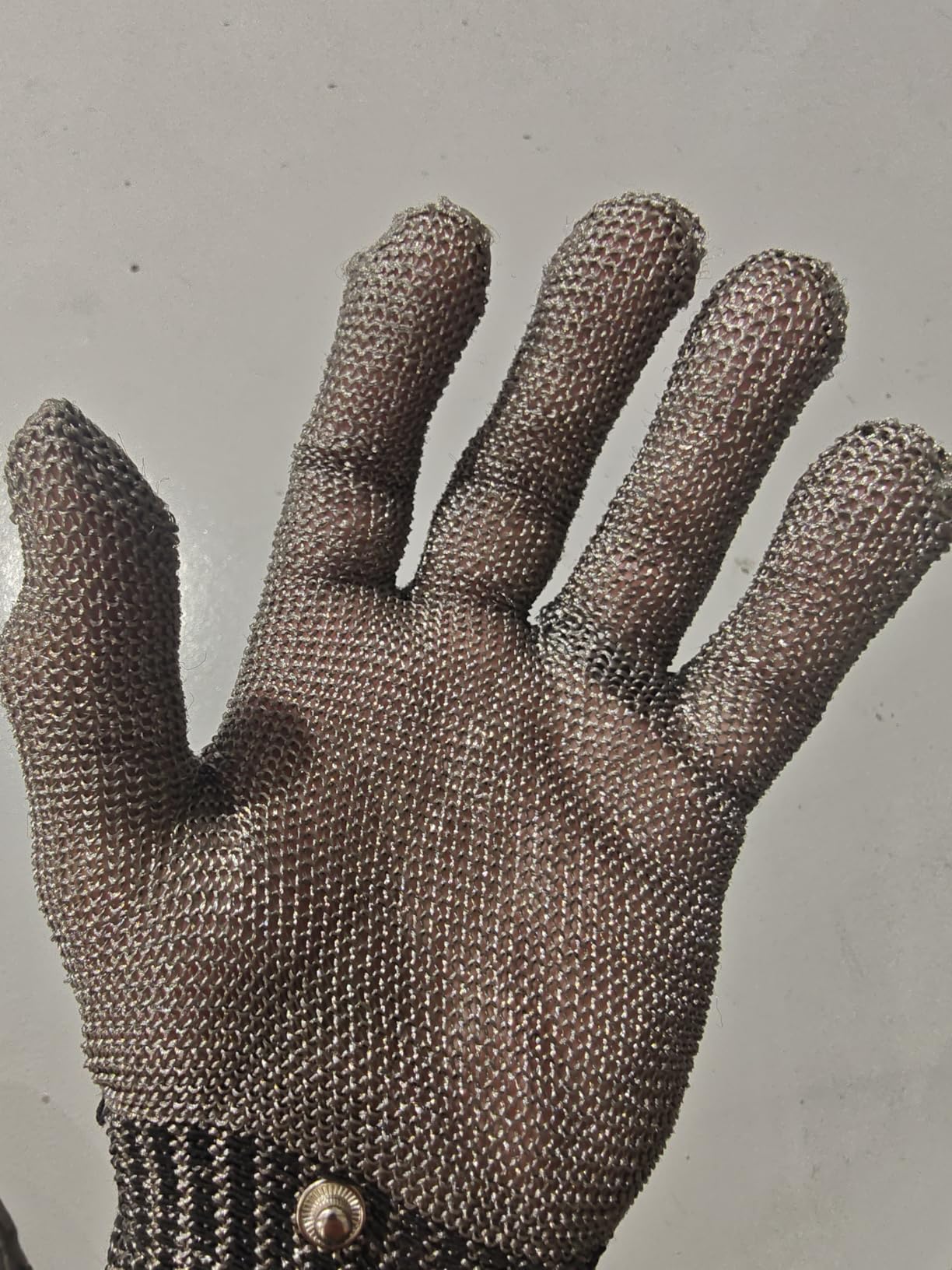 Schwer SlicePro ANSI A9 Cut Resistant Glove PR1706 Stainless Steel Mesh Metal Glove, Food Grade for Kitchen Cooking, Butcher Meat Cutting, Oyster Shucking, Mandoline, L, 1 PCS customer photo 1