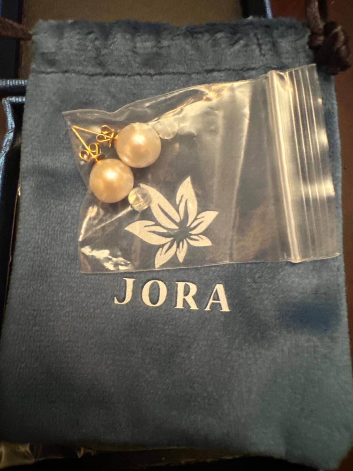 JORA 14K Gold AAA+ Handpicked Round Freshwater Cultured White Pearl Stud Earrings for Women Girls customer photo 1