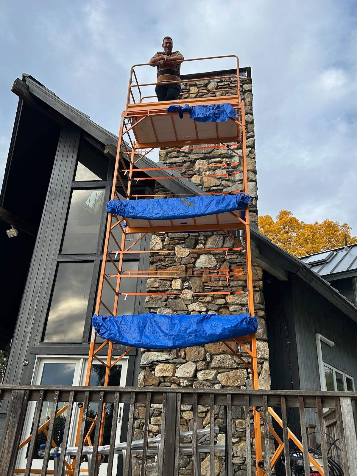 CBM Scaffold Multipurpose 18ft. Maxi Square Triple Baker-Style Scaffold Tower Package - 1,000-Lb. Capacity, Model# 3MFS customer photo 2