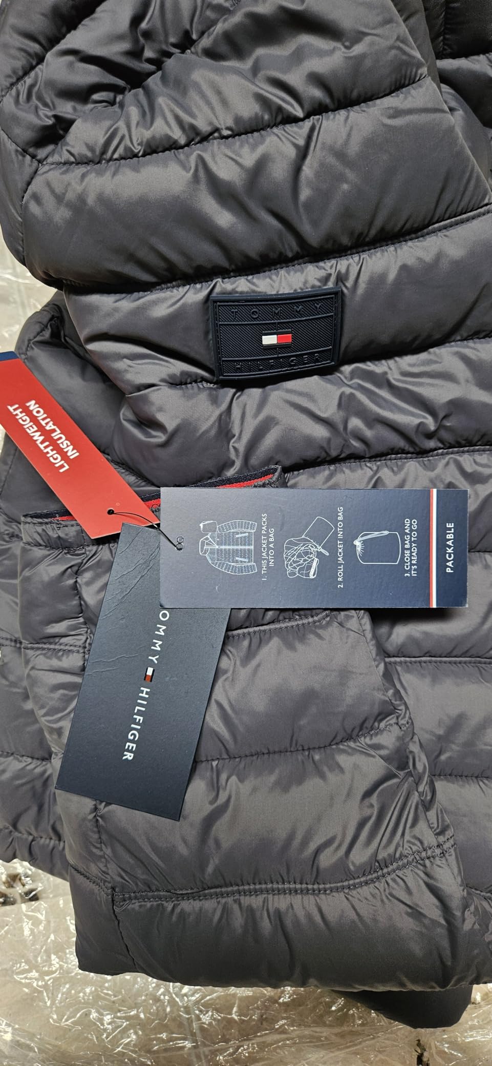 Tommy Hilfiger Mens Embroidered Logo Puffer Jacket customer photo 2