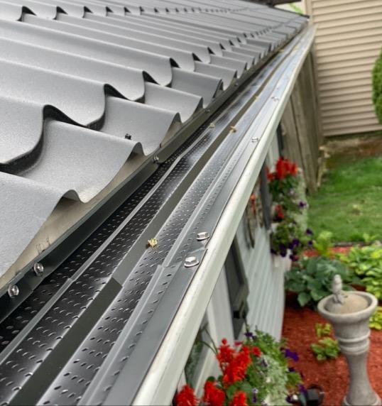 FlowGuard USA Made Professional DIY 5 Inch High Clearance 50-Year Gutter Cover System - White - Aluminum Gutter Guards - 102 Feet - by FlexxPoint customer photo 1