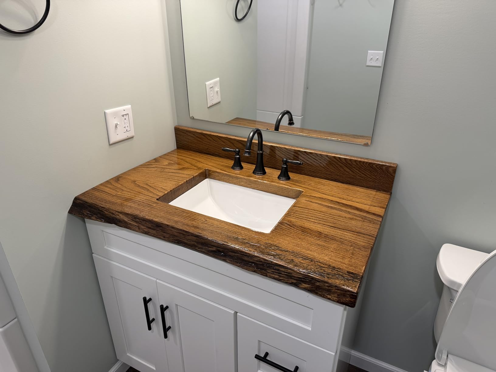 Lordear Undermount Bathroom Sink 18x14 Inch White Rectangle Porcelain Ceramic Vessel Sinks Deep Basin with Overflow Lavatory Vanity Sink Mounted Under the Counter customer photo 1