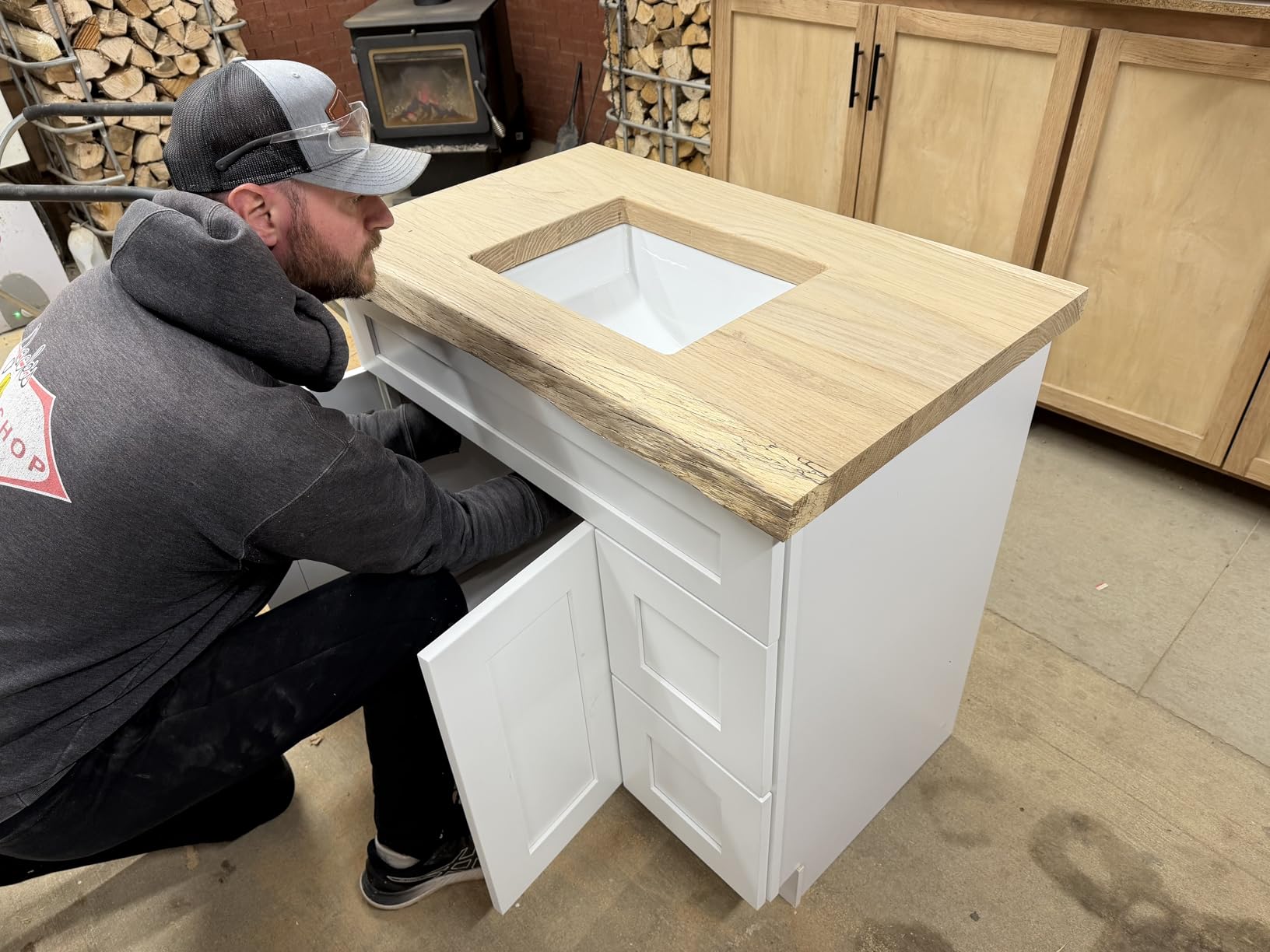 Lordear Undermount Bathroom Sink 18x14 Inch White Rectangle Porcelain Ceramic Vessel Sinks Deep Basin with Overflow Lavatory Vanity Sink Mounted Under the Counter customer photo 2