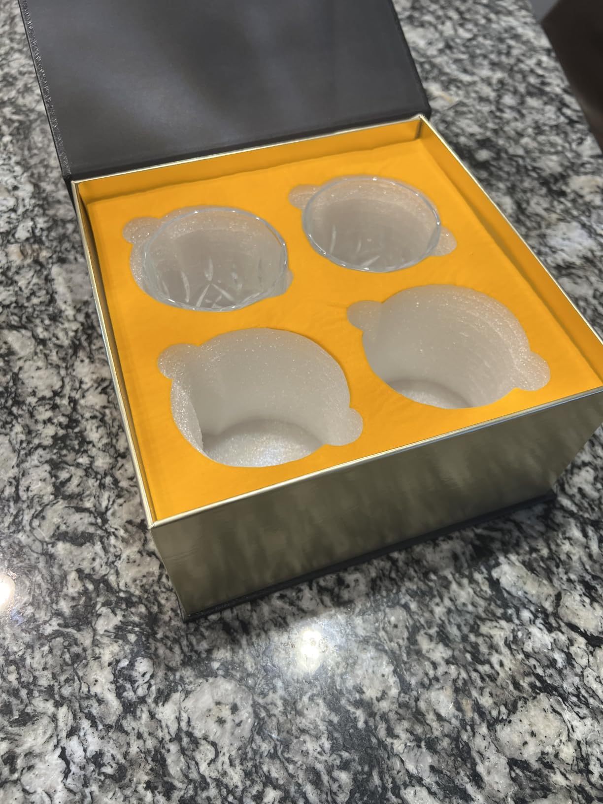 KANARS Old Fashioned Whiskey Glasses with Luxury Box - 10 Oz Rocks Barware For Scotch, Bourbon, Liquor and Cocktail Drinks - Set of 4 - Men Gift customer photo 1