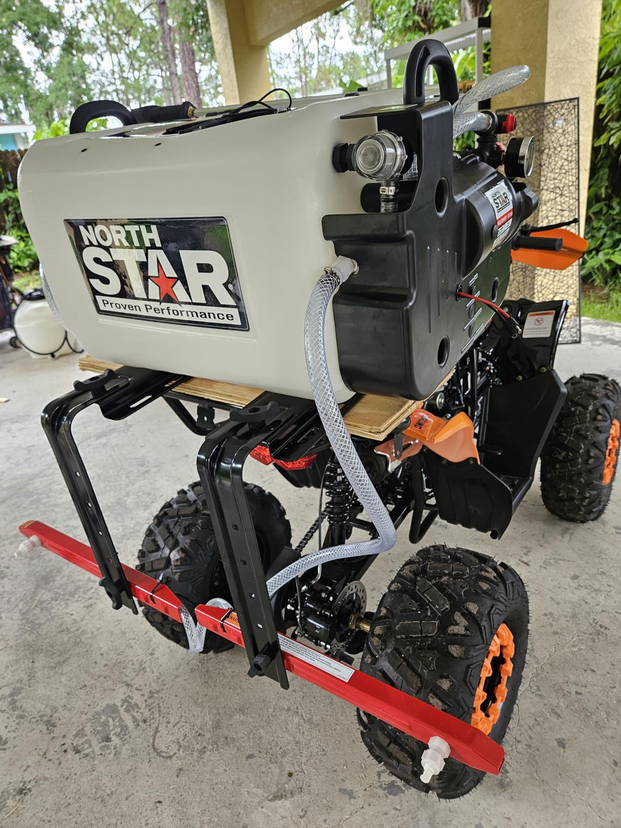 NorthStar ATV Broadcast and Spot Sprayer with 2-Nozzle Boom, 16 Gallon, 2.2 GPM, 12V, 70 PSI, NSQ Series On-Demand Pump, 6.7 Ft Spray Pattern, for Lawn, Farm, Pasture and Acreage customer photo 2
