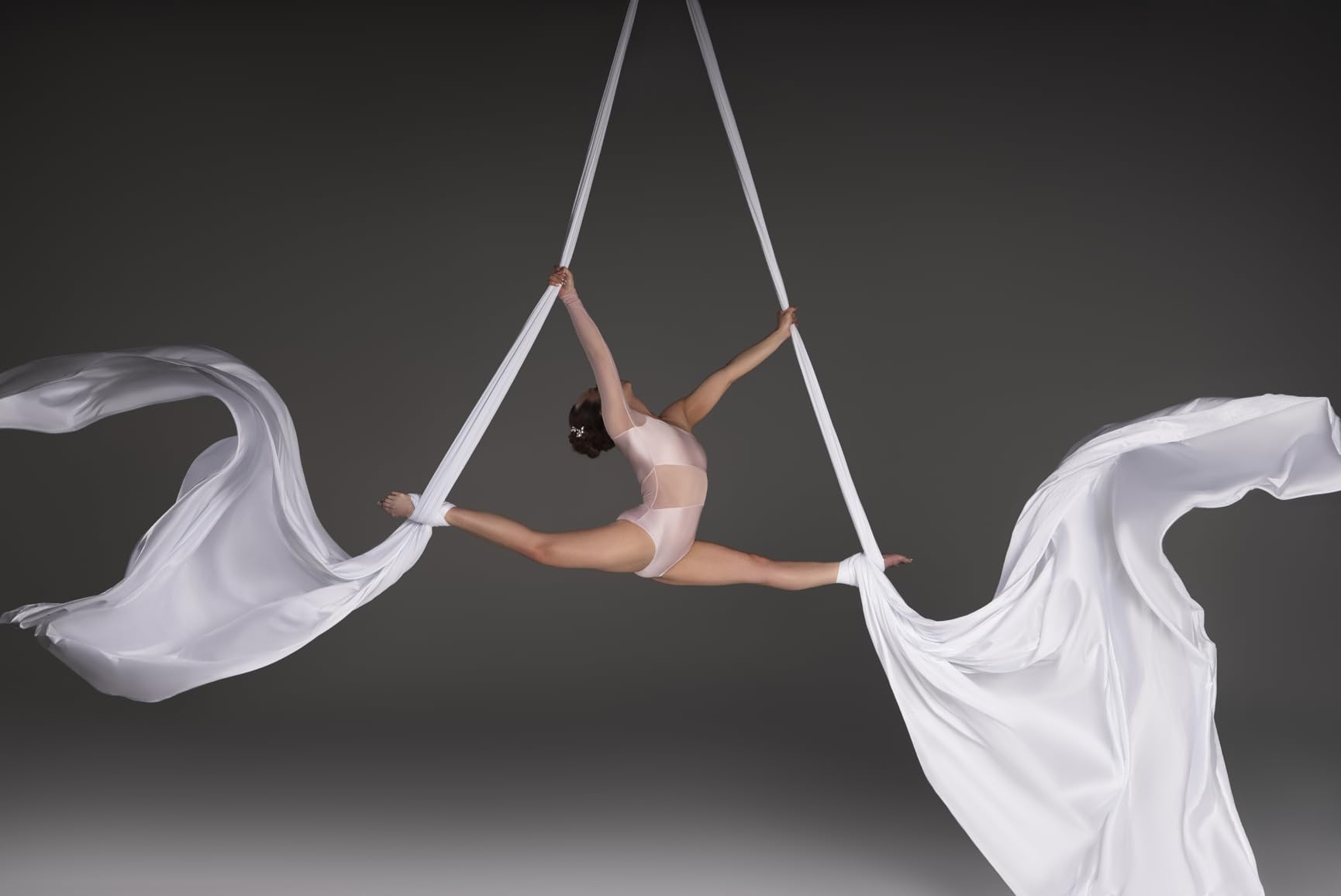 DASKING Aerial Silks Starter Kit - Durable 11 Yards of Aerial Yoga Hammock with Hardware, Aerial Swing for Acrobatic Flying Yoga & All Levels customer photo 2