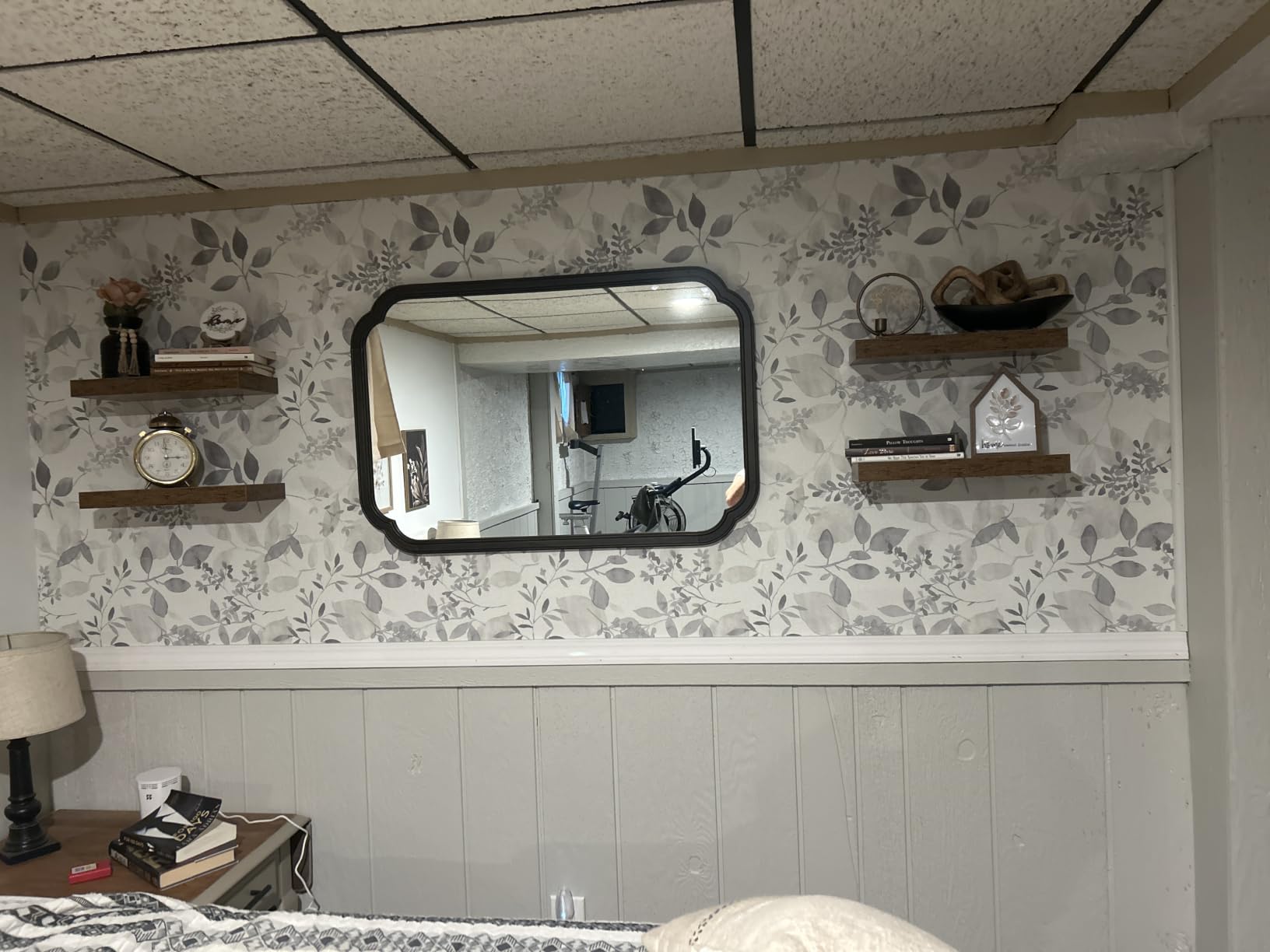 NuWallpaper by WallPops NUS3144 Breezy Peel & Stick Wallpaper, Grey customer photo 2