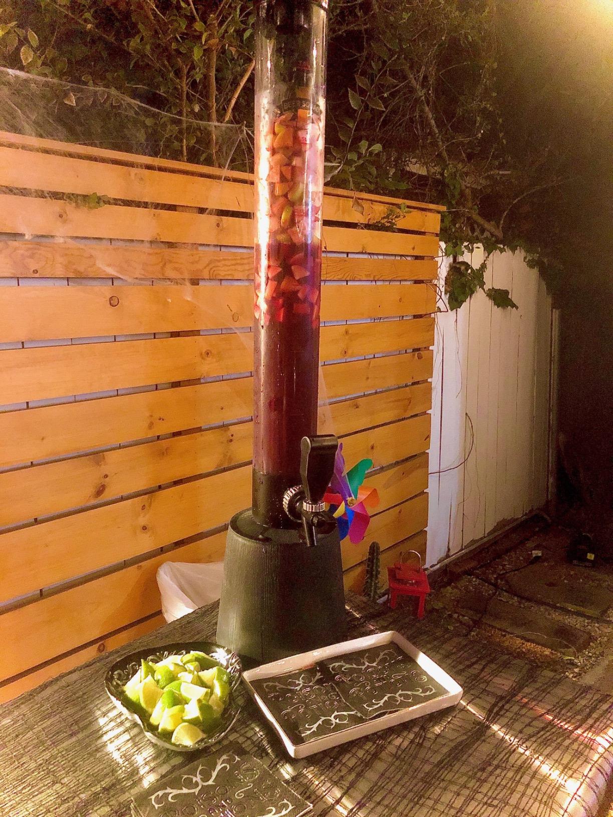BeerSquad Beer Tower - 3L 100 oz. Clear Beverage Tower Dispenser with Included Ice Tube, Easy Clean, Dual Action Integrated Tap customer photo 1
