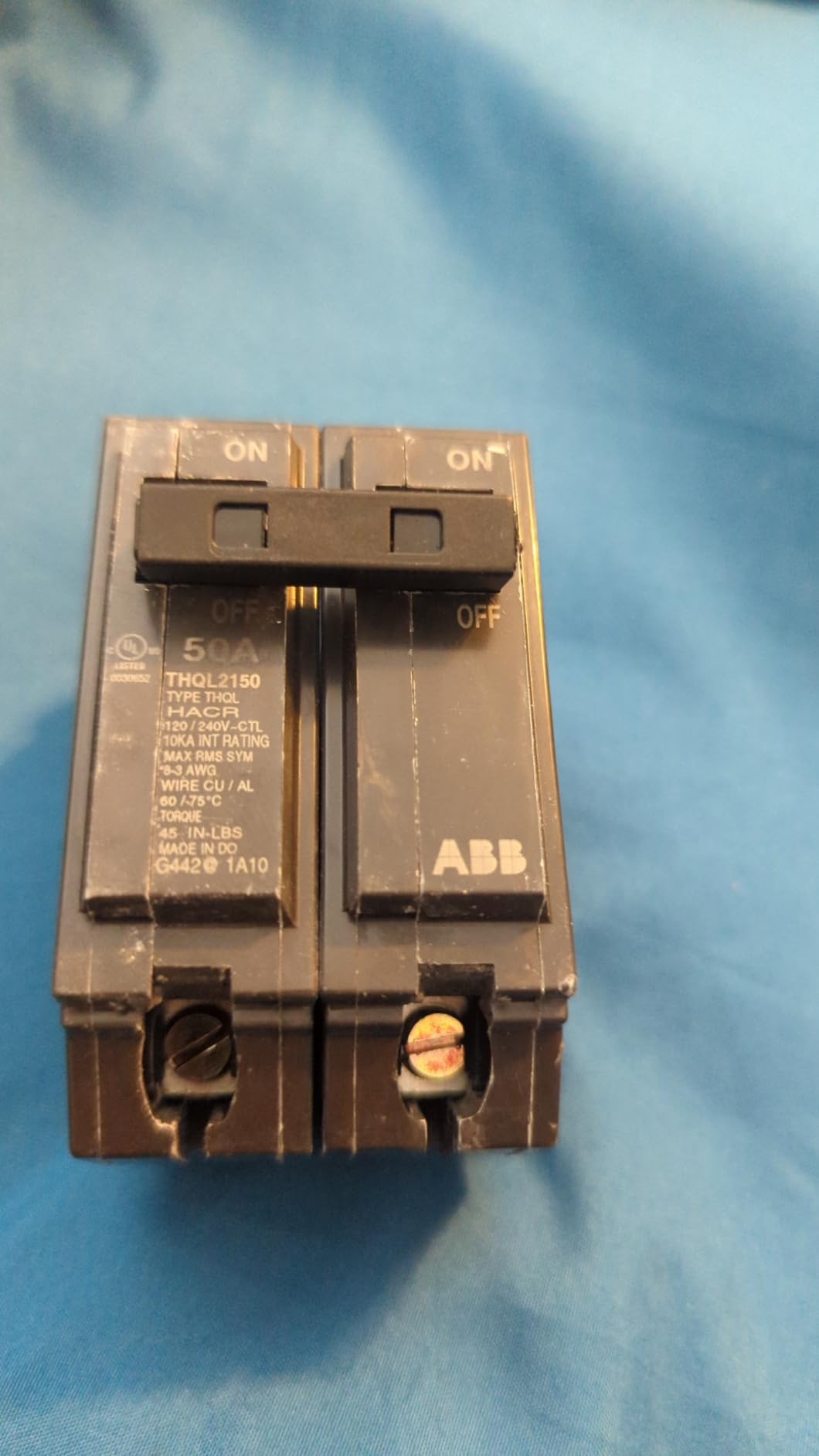 General Electric GE THQL2150 Molded CASE Circuit Breaker 2P 50A AMP 240V-AC customer photo 1