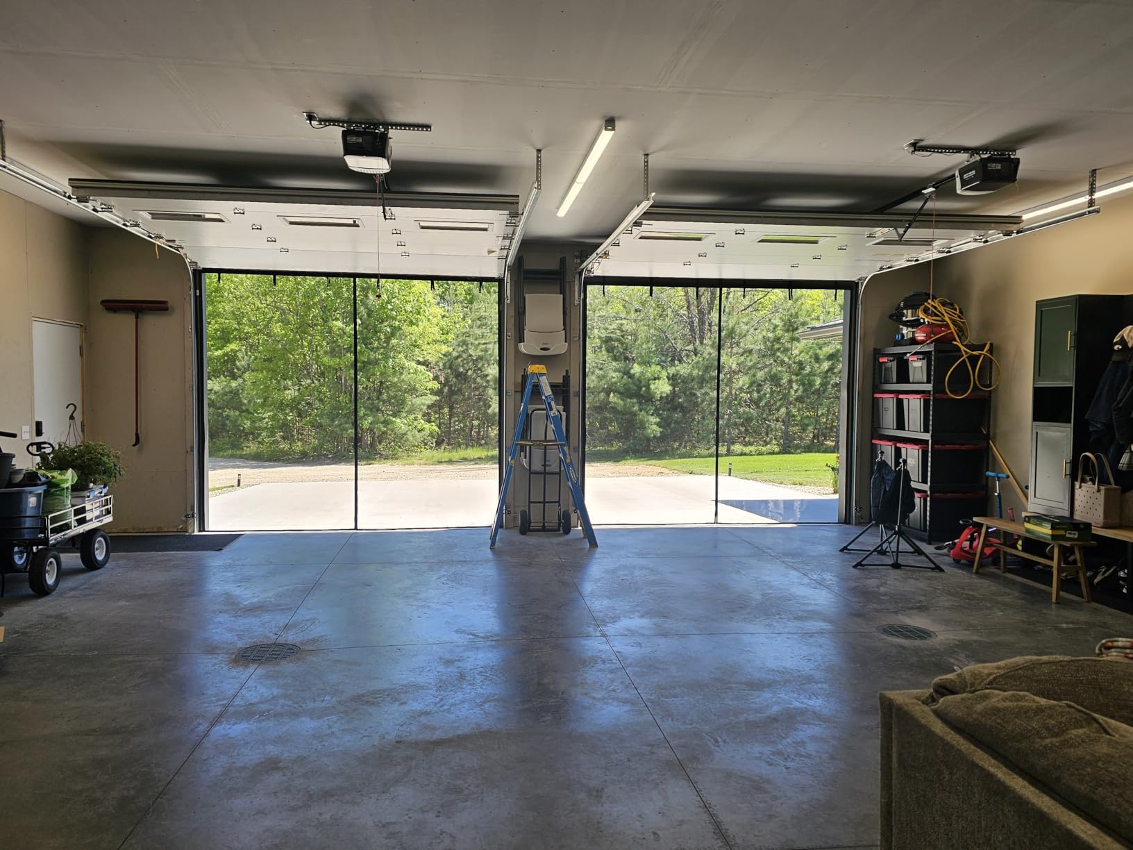 LIAMST Garage Door Screen for 2 Car Garage Door - 16x7FT Reinforced Fiberglass Garage Screen, Magnetic Garage Screen Door customer photo 2