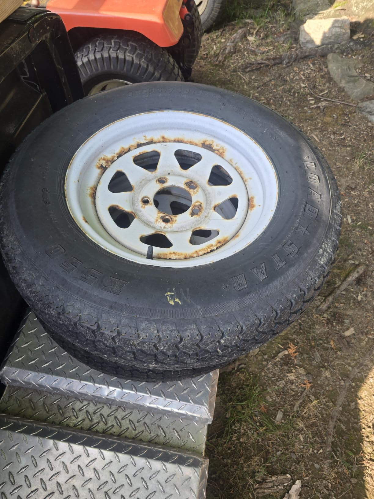 eCustomrim 2 Pack Trailer Tire Assembly ST205/75D15 Load C 5 Lug White | 15 Inch customer photo 1
