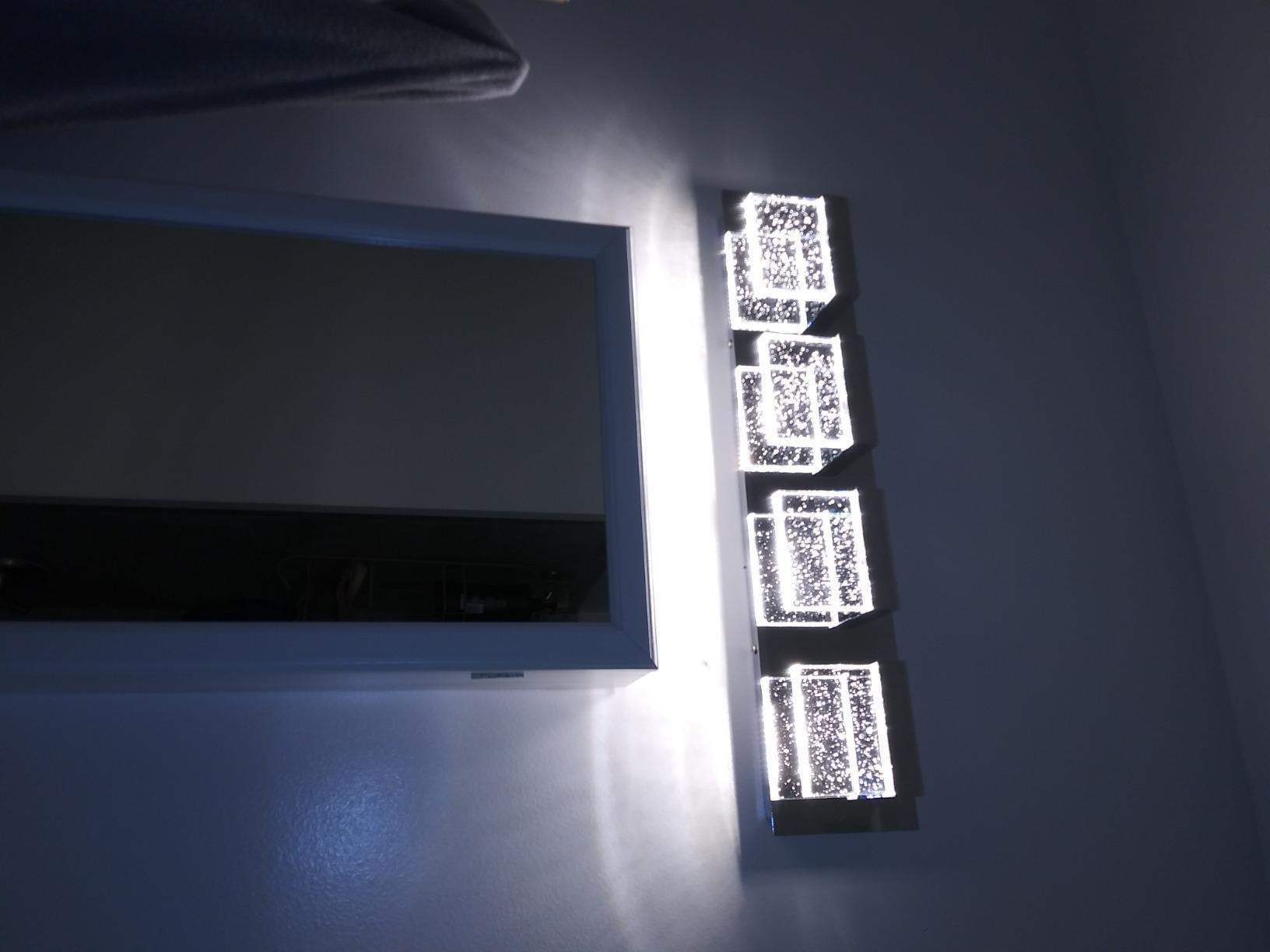 artika Bubble Cube 23W LED Modern Vanity Light Fixture, Chrome Finish, 1500 Lumens 3000 Kelvin customer photo 2