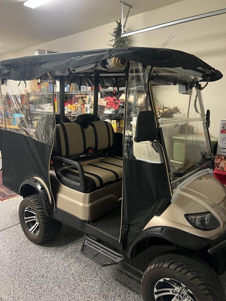 Happybuy Golf Cart Enclosure, 4-Person Golf Cart Cover, 4-Sided Fairway Deluxe, 300D Waterproof Driving Enclosure with Transparent Windows, Fit for EZGO, Club Car, Yamaha Cart customer photo 1