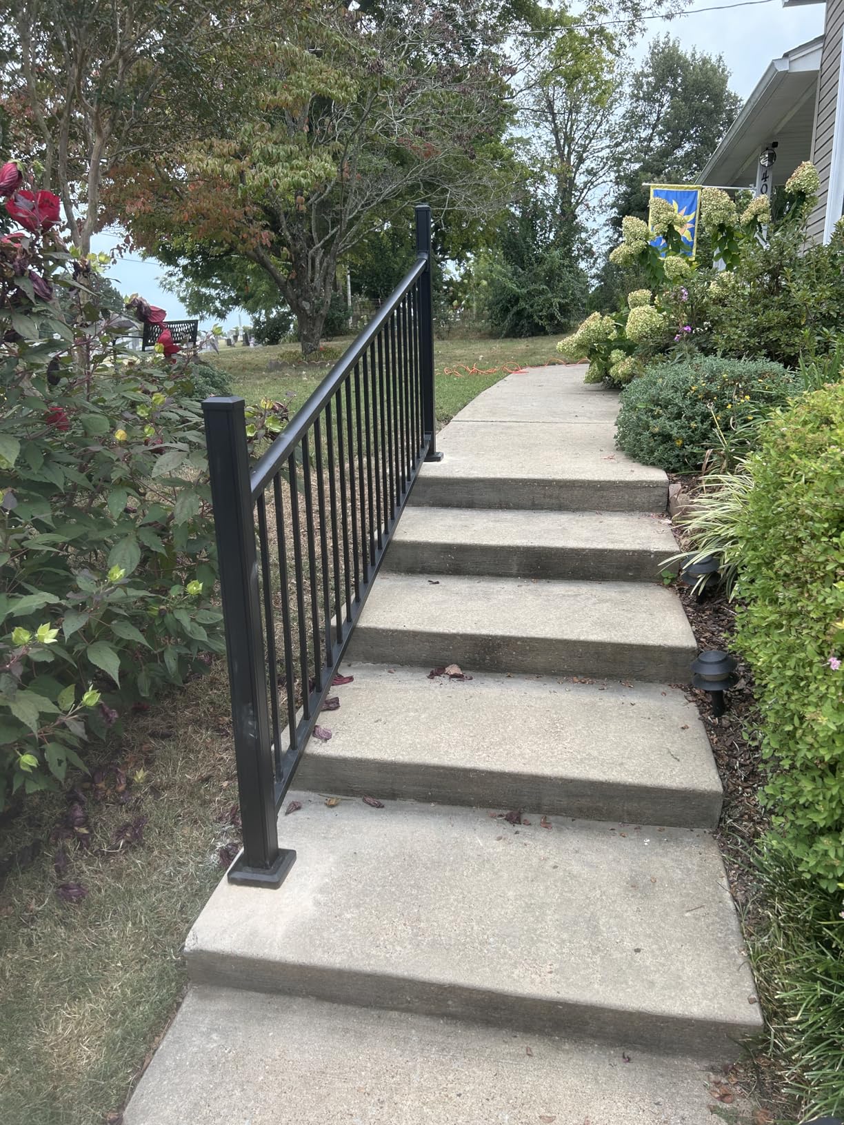 Weatherables 36 in. H x 8 ft. W Stanford Stair Railing Kit - Aluminum Porch & Deck Railing Kit with Black Powder-Coated Finish, Adjustable Outdoor Hand Rail Kit customer photo 1