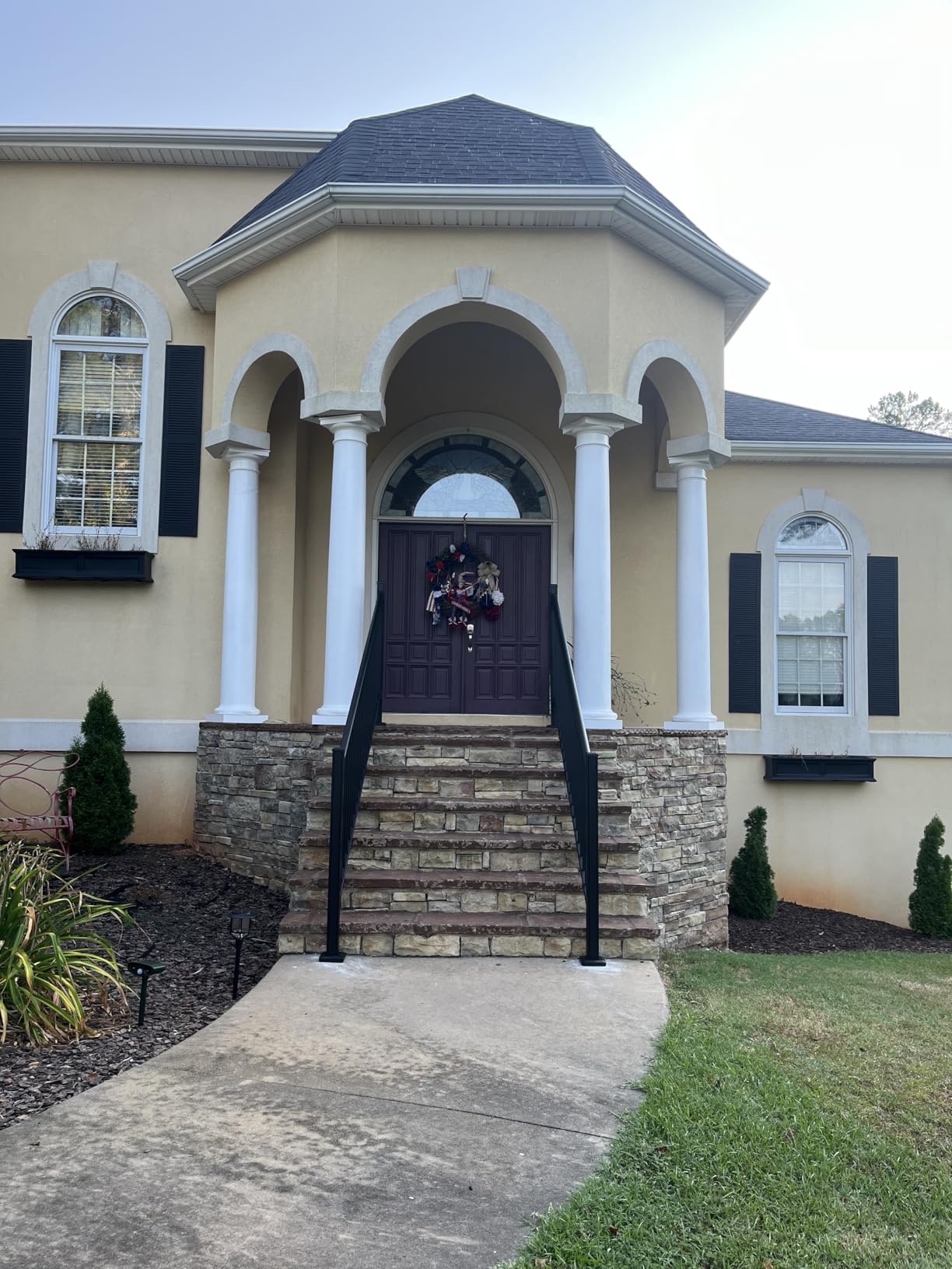 Weatherables 36 in. H x 8 ft. W Stanford Stair Railing Kit - Aluminum Porch & Deck Railing Kit with Black Powder-Coated Finish, Adjustable Outdoor Hand Rail Kit customer photo 2
