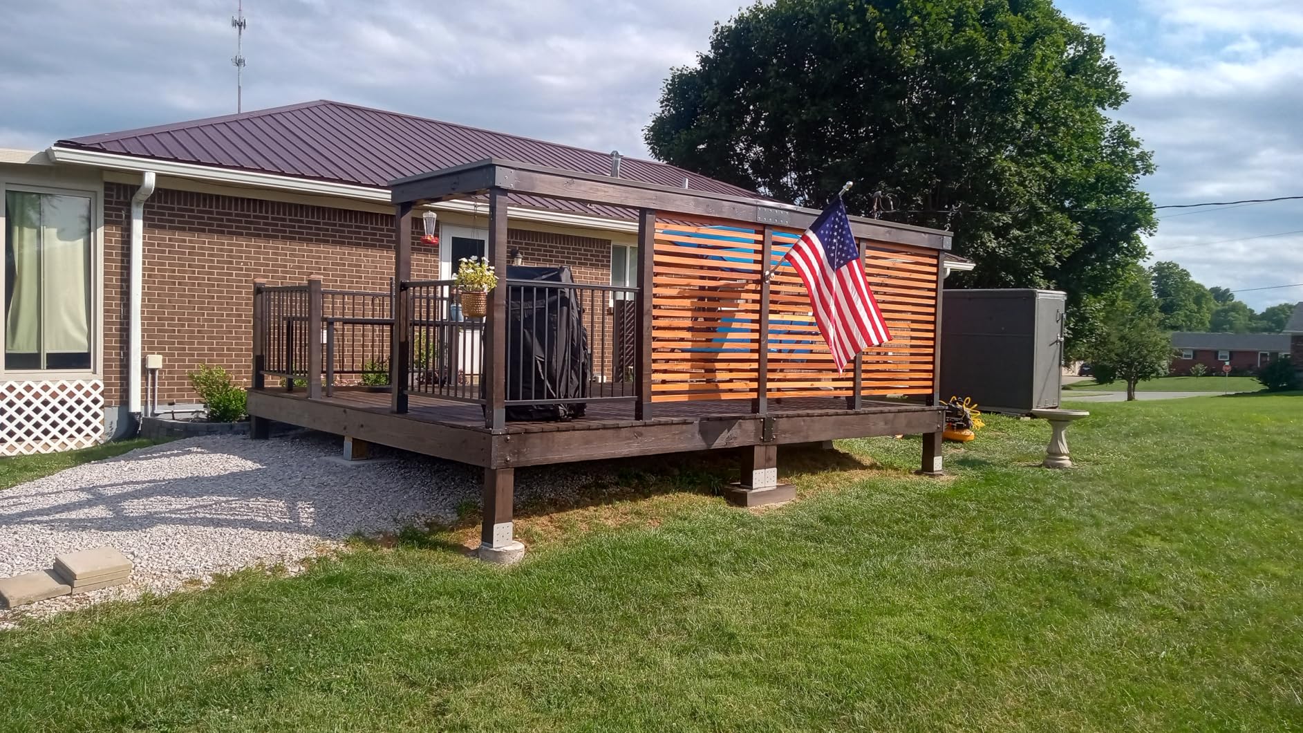 Weatherables 36 in. H x 8 ft. W Stanford Deck Railing Kit - Aluminum Porch & Balcony Railing Kit with Black Powder-Coated Finish, Adjustable Outdoor Hand Rail System customer photo 1
